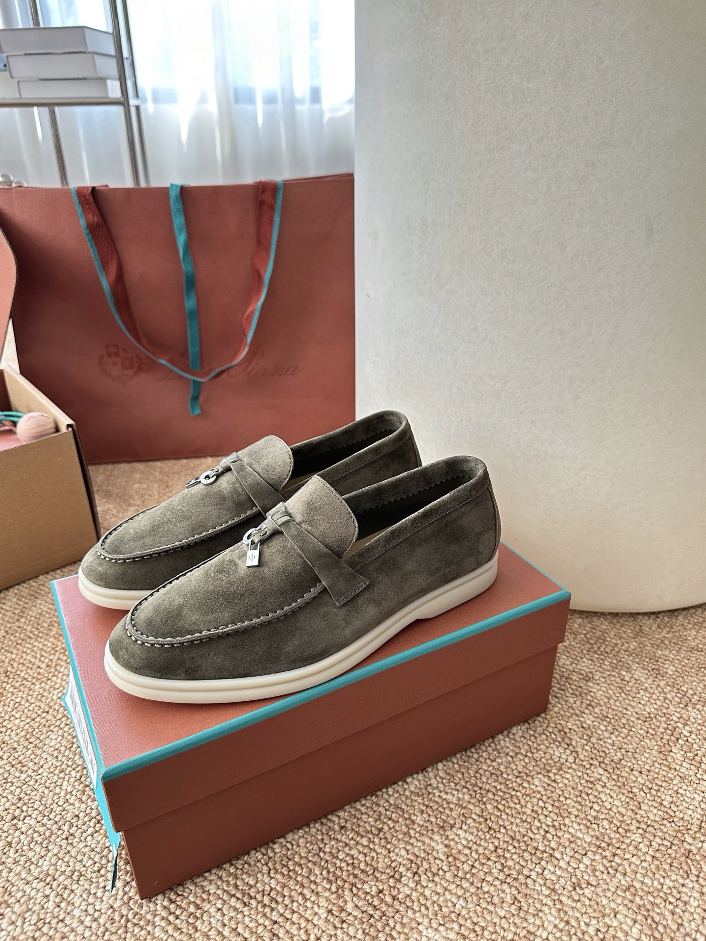 经典Summer Charms Walk极简白底鞋｜原版购入代购级别男士+10 飞机盒+10-沙色材质与