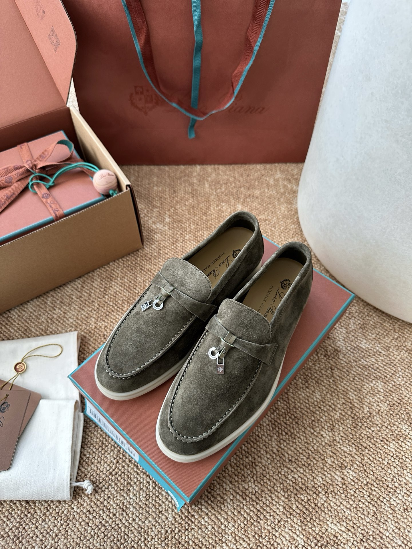 经典Summer Charms Walk极简白底鞋｜原版购入代购级别男士+10 飞机盒+10-沙色材质与