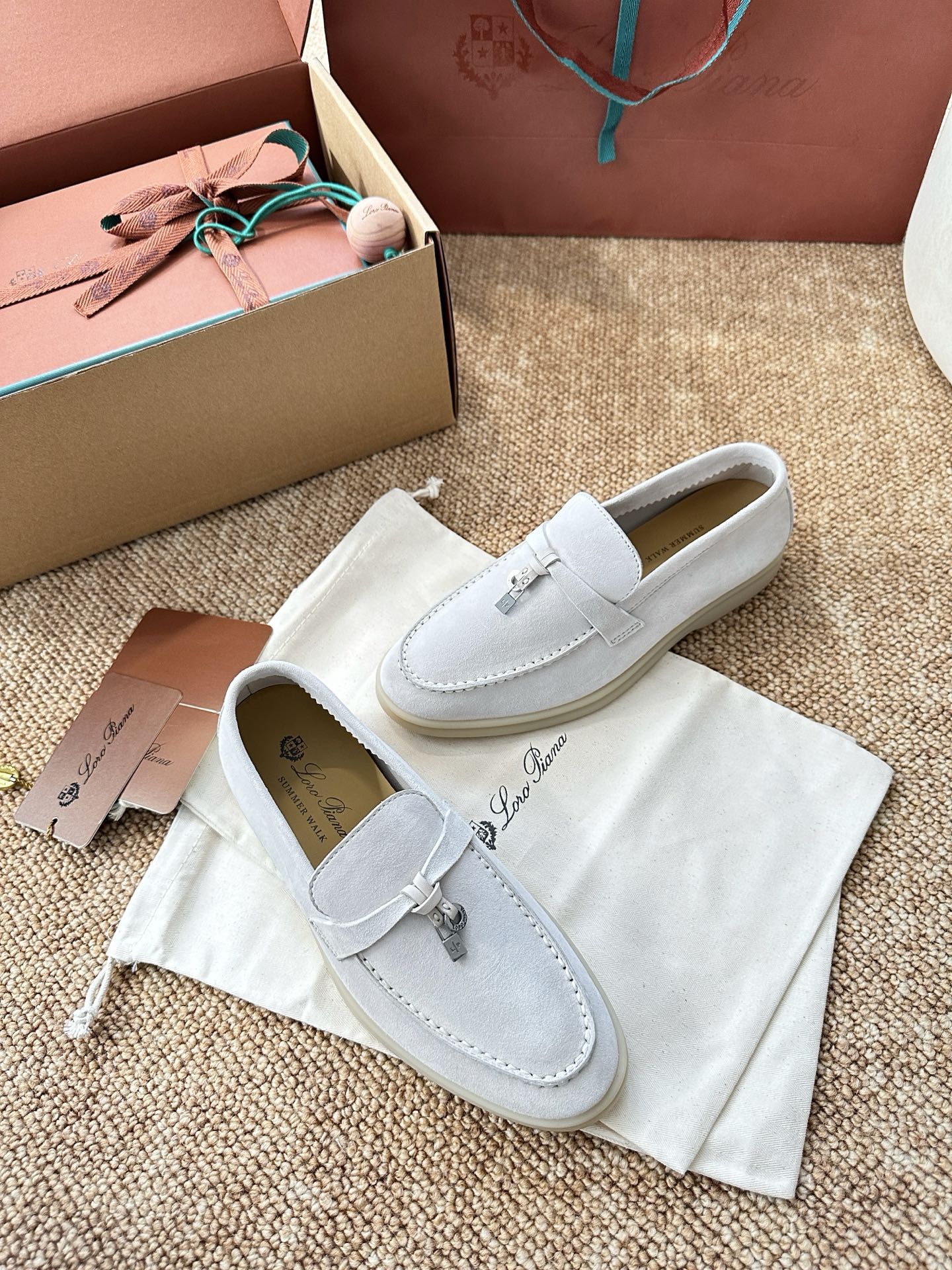 经典Summer Charms Walk极简白底鞋｜原版购入代购级别男士+10 飞机盒+10-沙色材质与