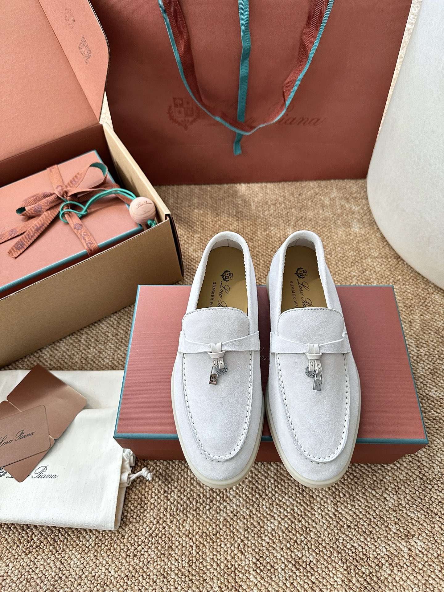 经典Summer Charms Walk极简白底鞋｜原版购入代购级别男士+10 飞机盒+10-沙色材质与