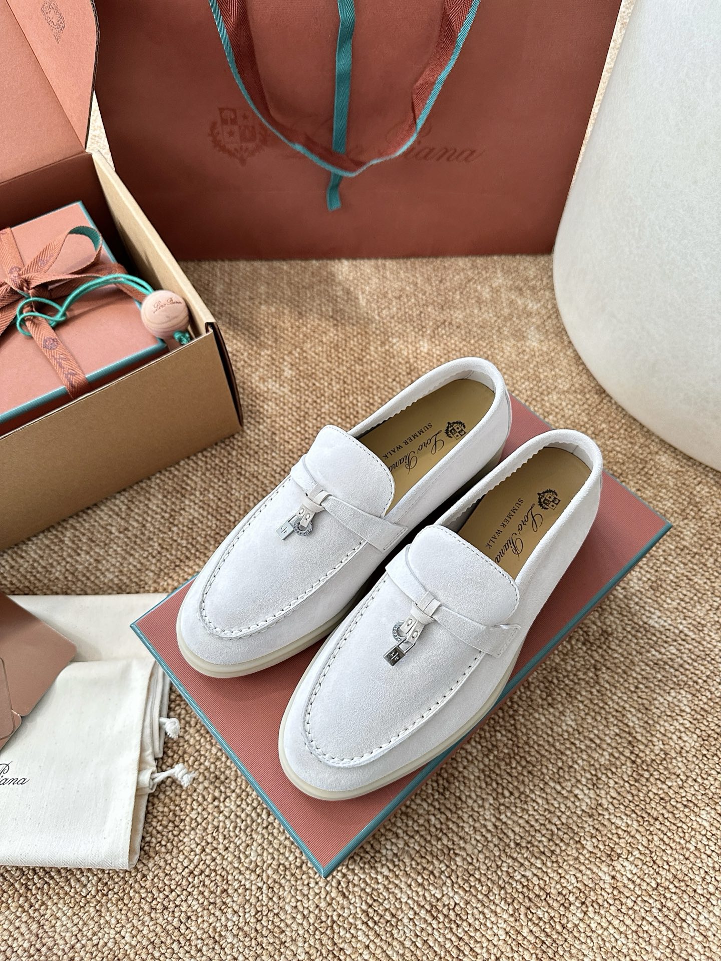 经典Summer Charms Walk极简白底鞋｜原版购入代购级别男士+10 飞机盒+10-沙色材质与