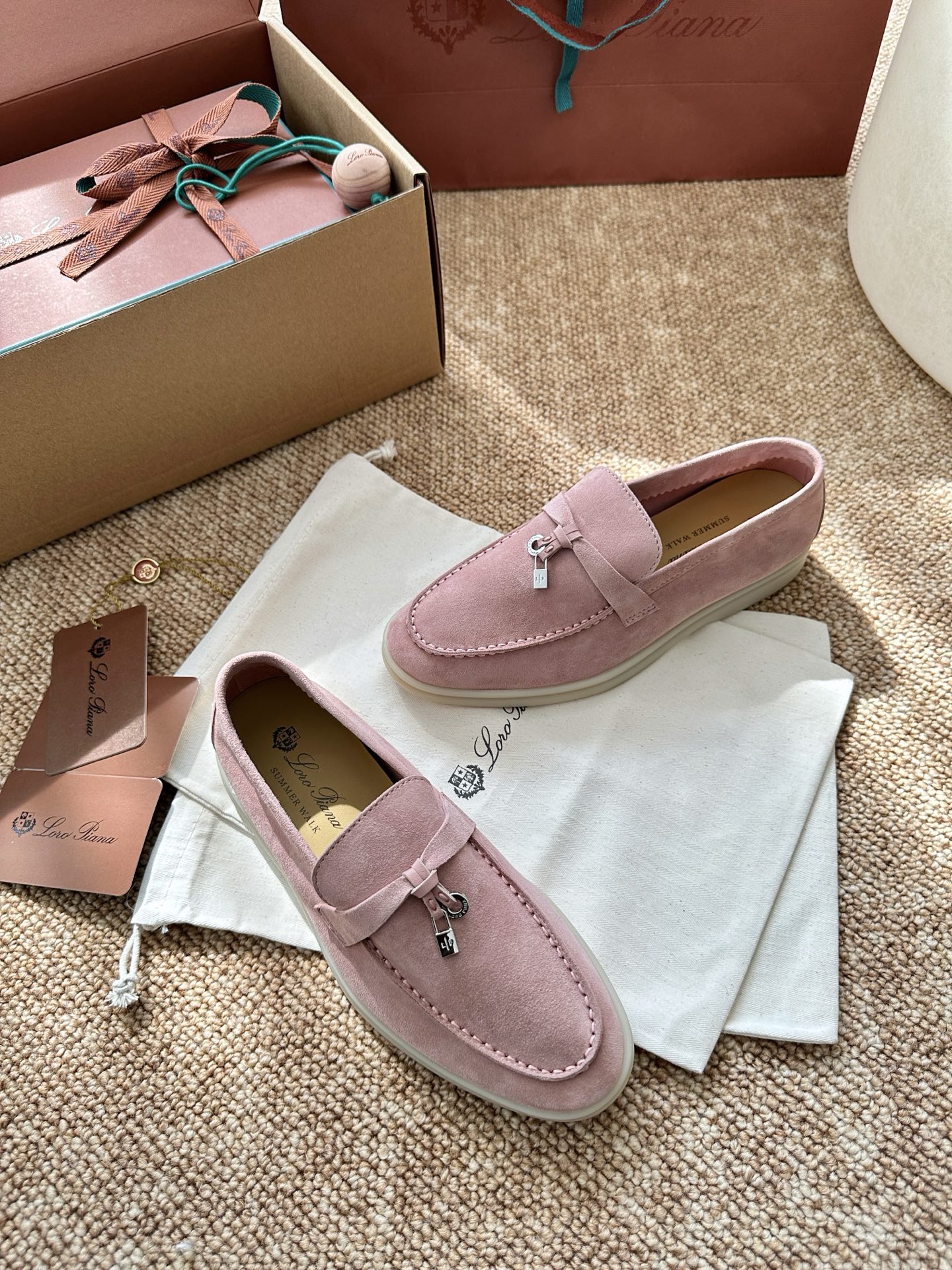 经典Summer Charms Walk极简白底鞋｜原版购入代购级别男士+10 飞机盒+10-沙色材质与