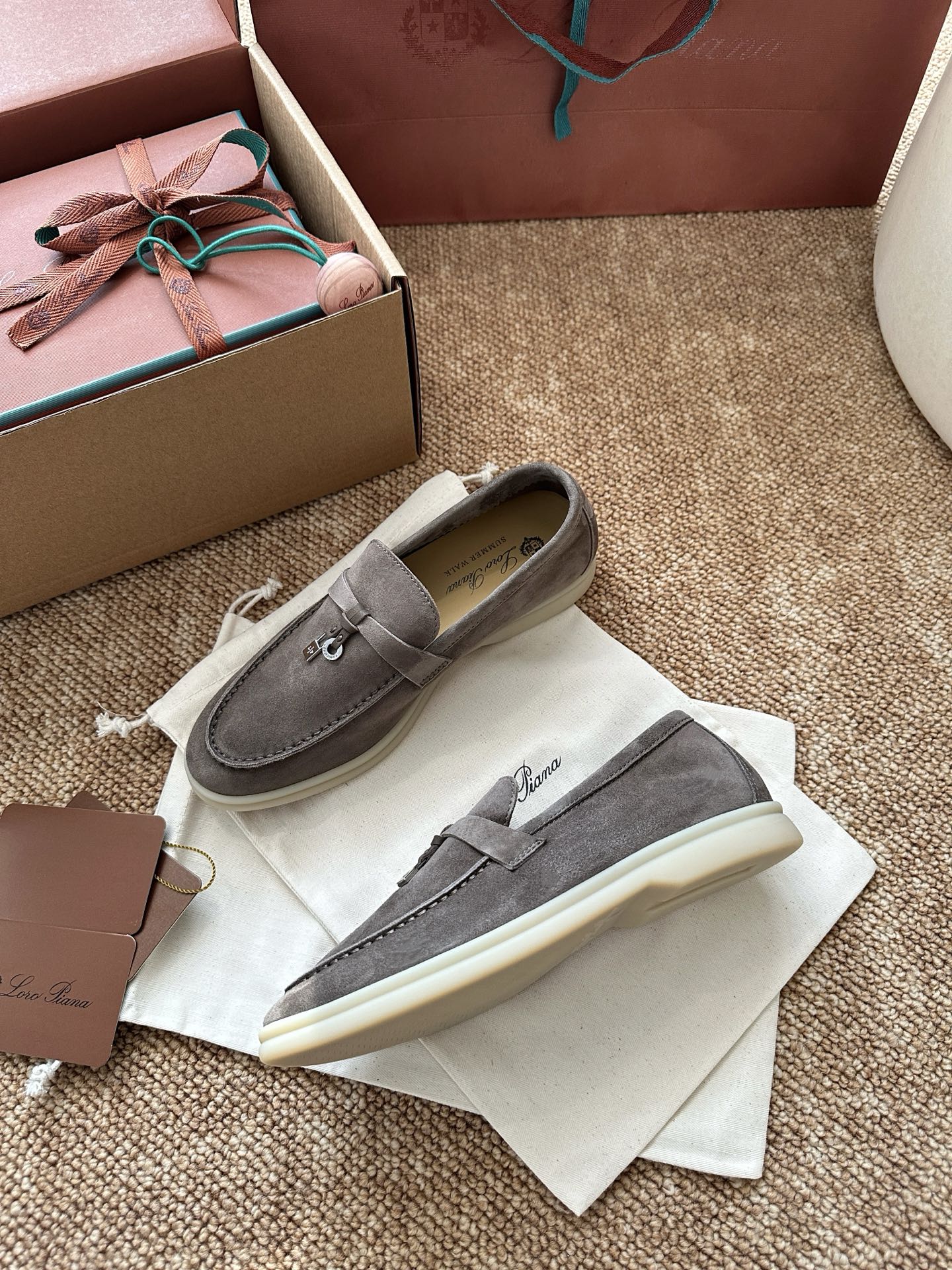 经典Summer Charms Walk极简白底鞋｜原版购入代购级别男士+10 飞机盒+10-沙色材质与