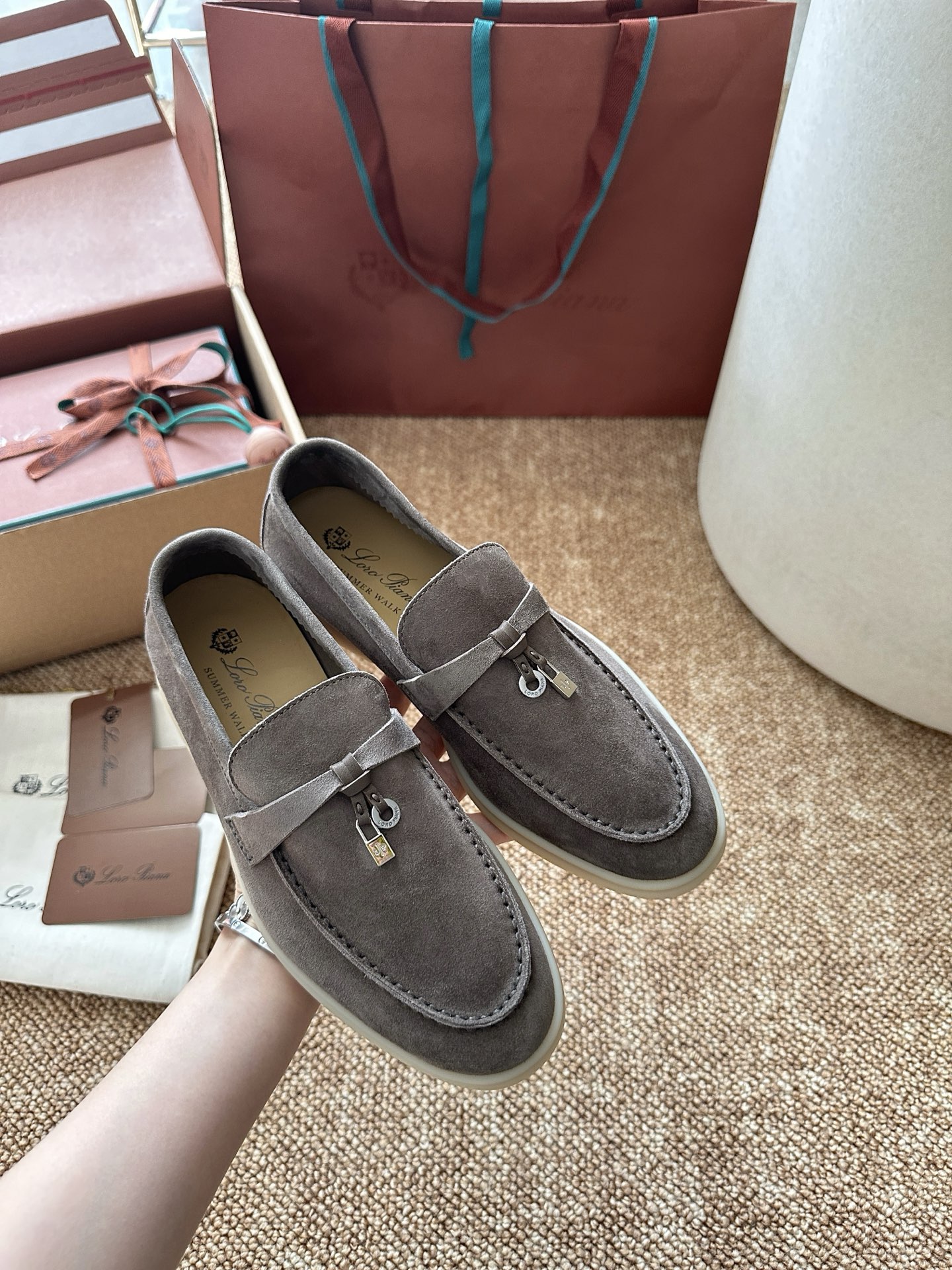 经典Summer Charms Walk极简白底鞋｜原版购入代购级别男士+10 飞机盒+10-沙色材质与