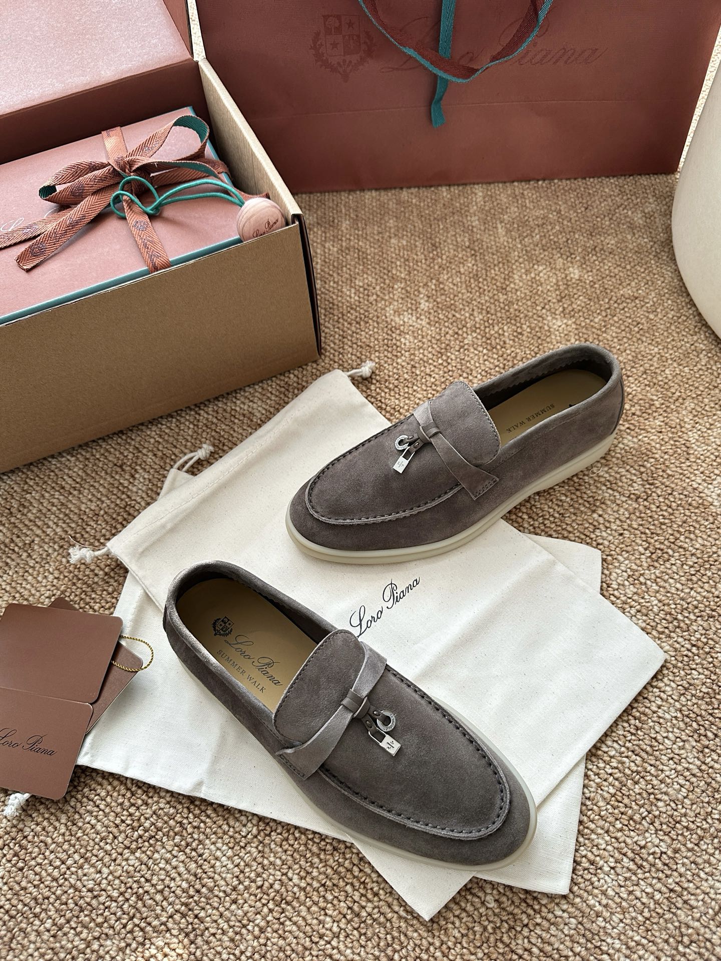 经典Summer Charms Walk极简白底鞋｜原版购入代购级别男士+10 飞机盒+10-沙色材质与