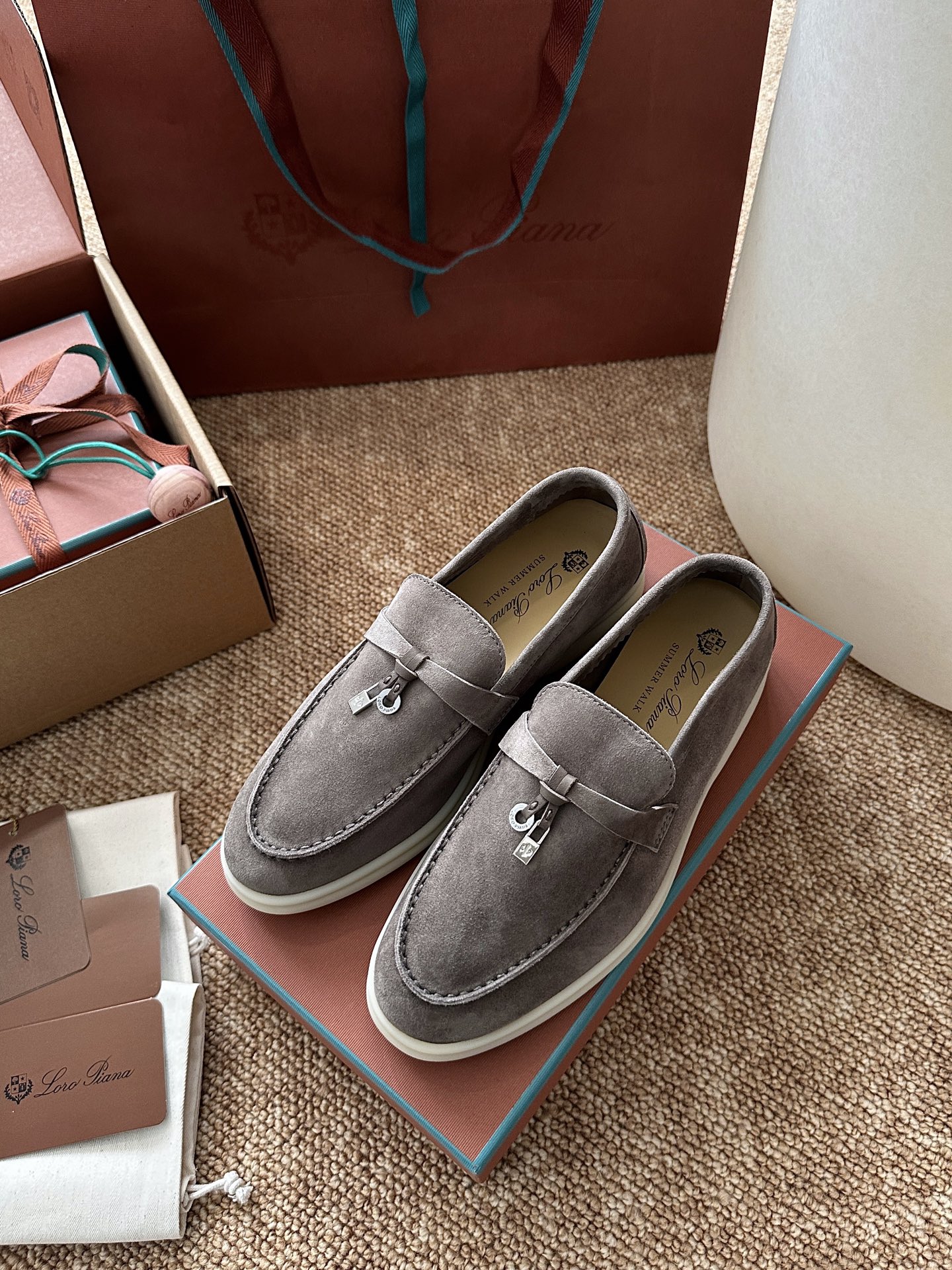 经典Summer Charms Walk极简白底鞋｜原版购入代购级别男士+10 飞机盒+10-沙色材质与