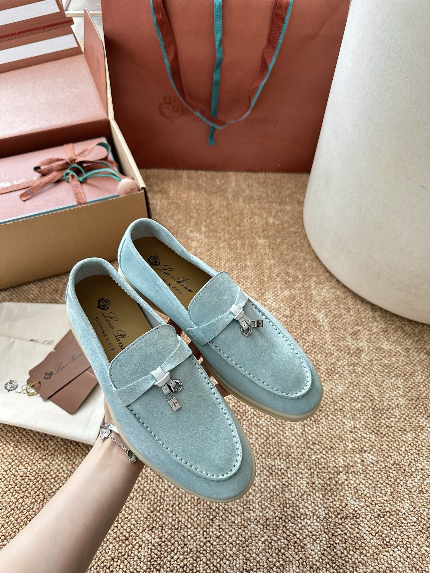 经典Summer Charms Walk极简白底鞋｜原版购入代购级别男士+10 飞机盒+10-沙色材质与