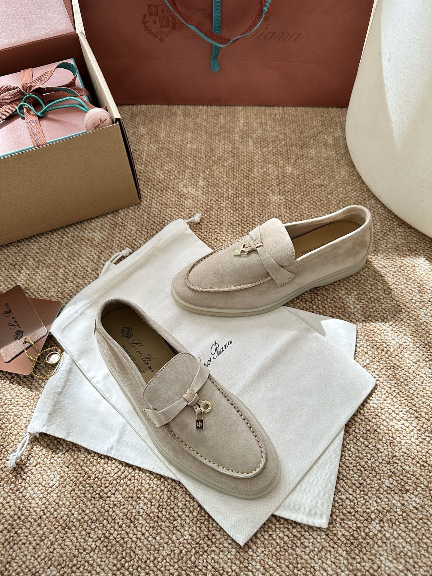 经典Summer Charms Walk极简白底鞋｜原版购入代购级别男士+10 飞机盒+10-沙色材质与