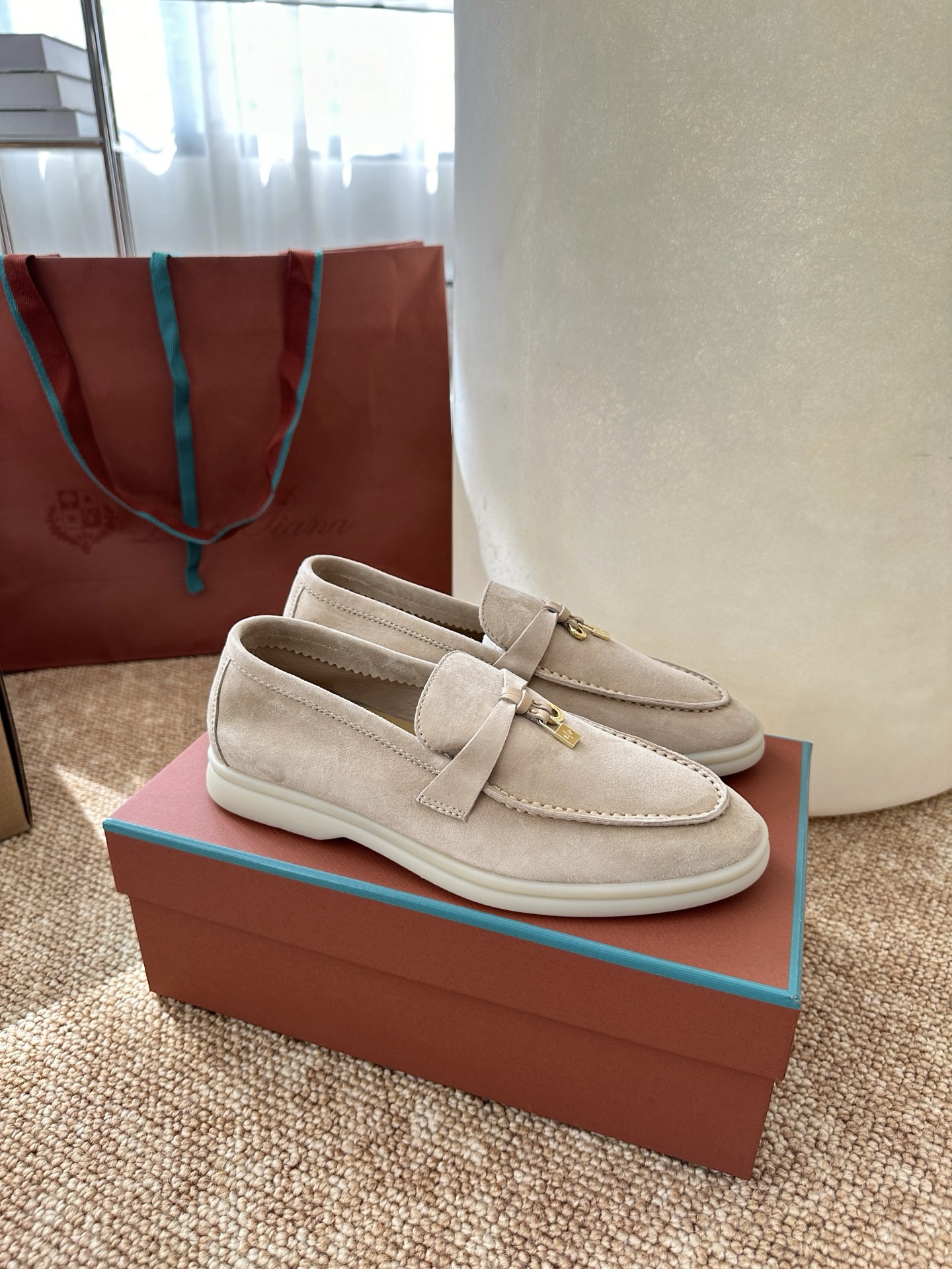 经典Summer Charms Walk极简白底鞋｜原版购入代购级别男士+10 飞机盒+10-沙色材质与