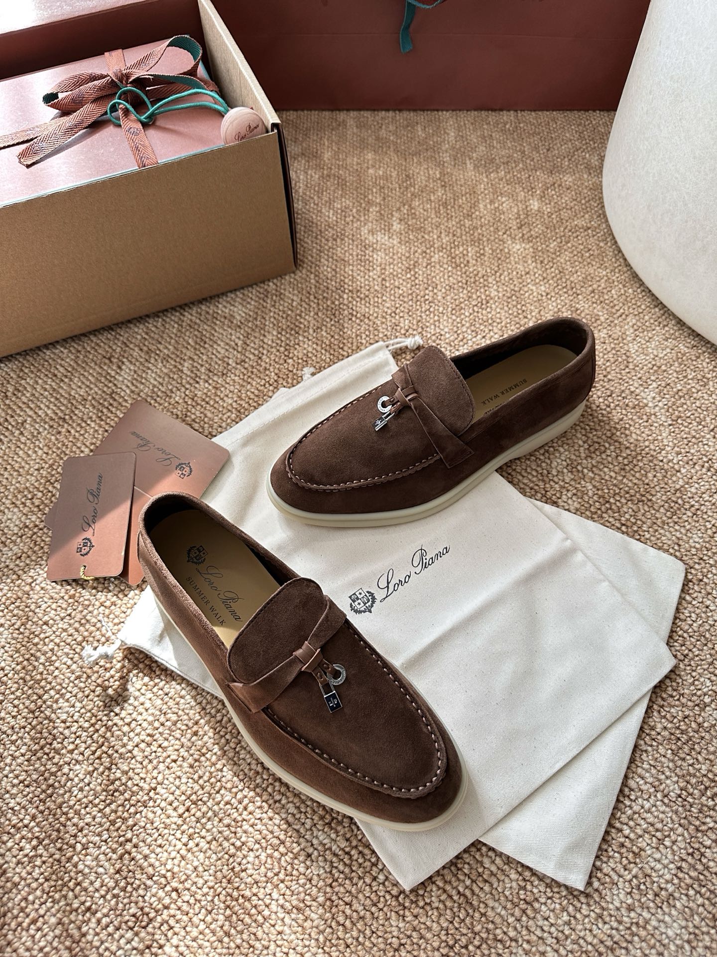 经典Summer Charms Walk极简白底鞋｜原版购入代购级别男士+10 飞机盒+10-沙色材质与