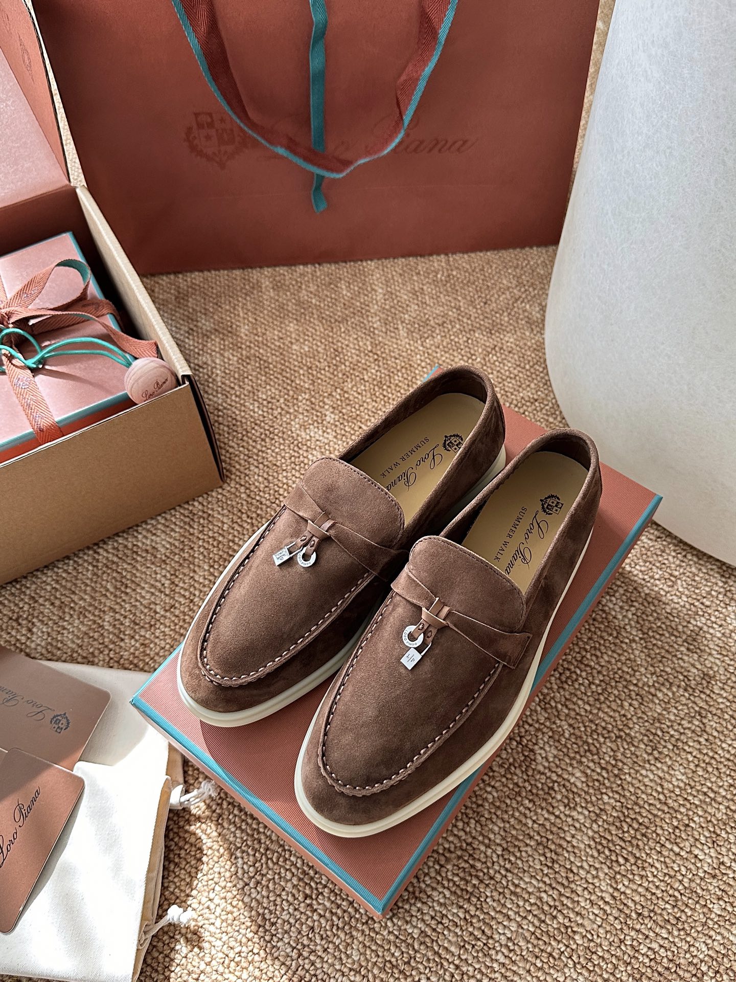 经典Summer Charms Walk极简白底鞋｜原版购入代购级别男士+10 飞机盒+10-沙色材质与