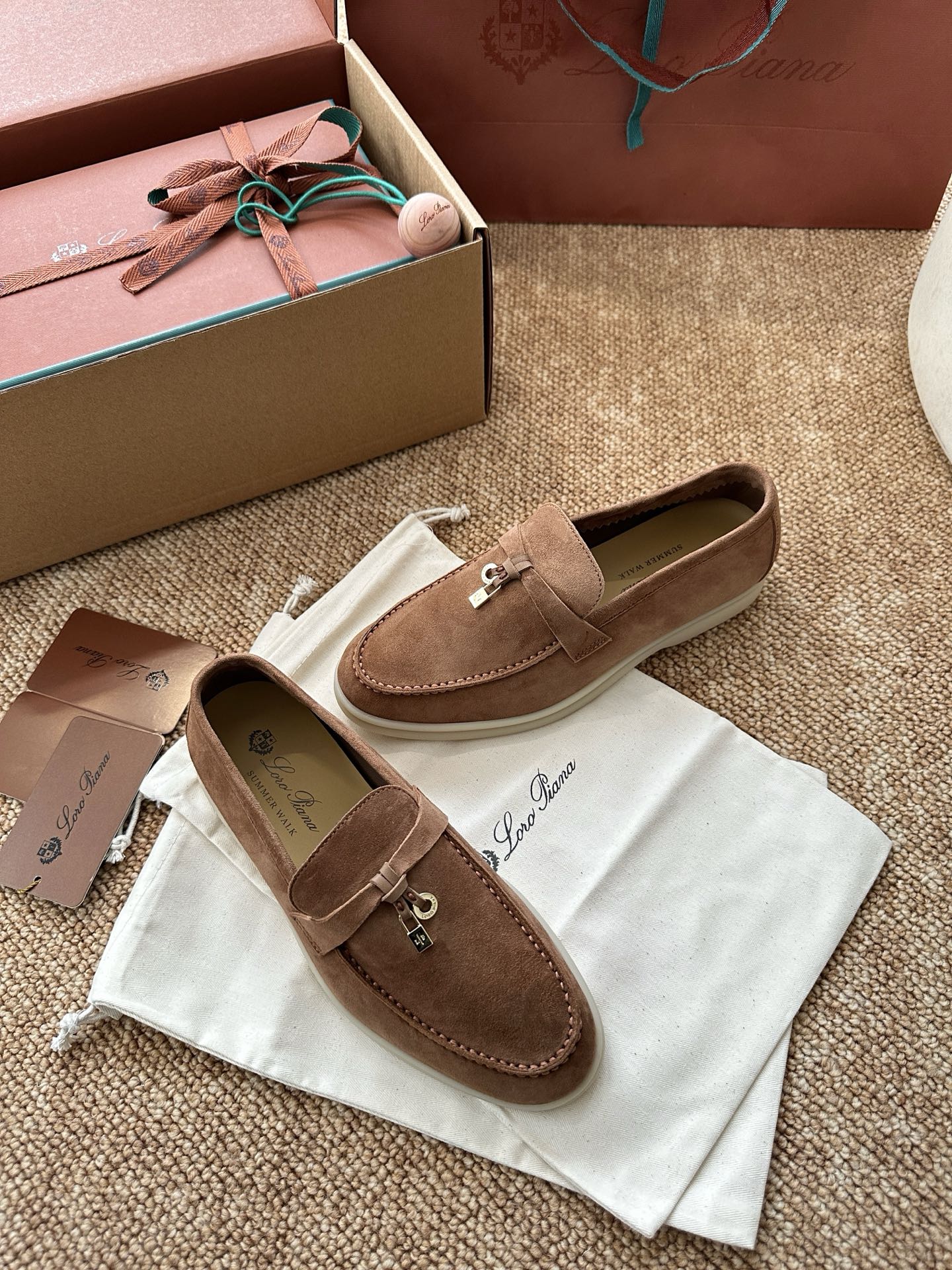 经典Summer Charms Walk极简白底鞋｜原版购入代购级别男士+10 飞机盒+10-沙色材质与