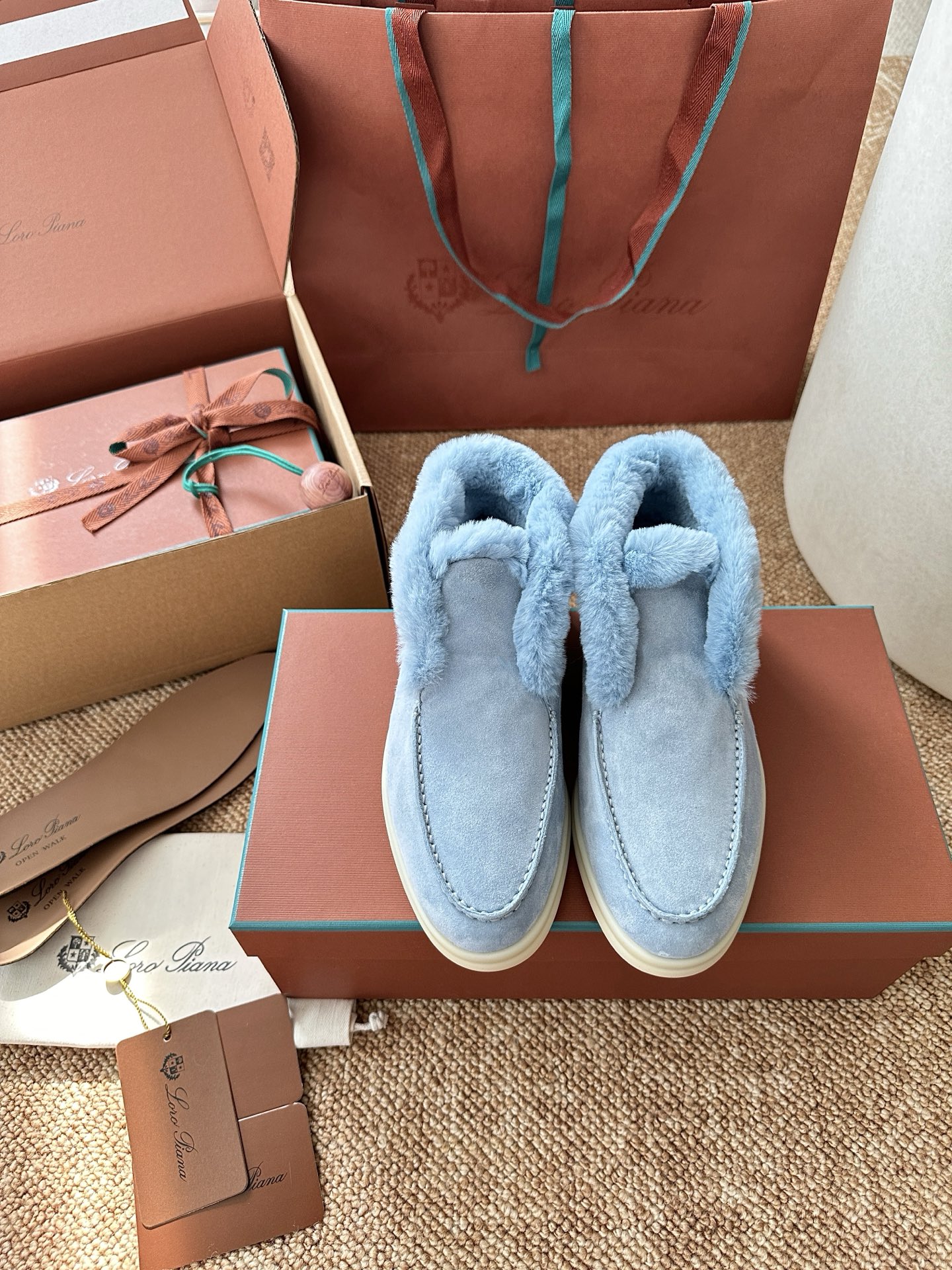 NO:693873,light blue,loafers,loafers19860909浅蓝色,乐福鞋毛毛鞋,loafers,Women's Shoes