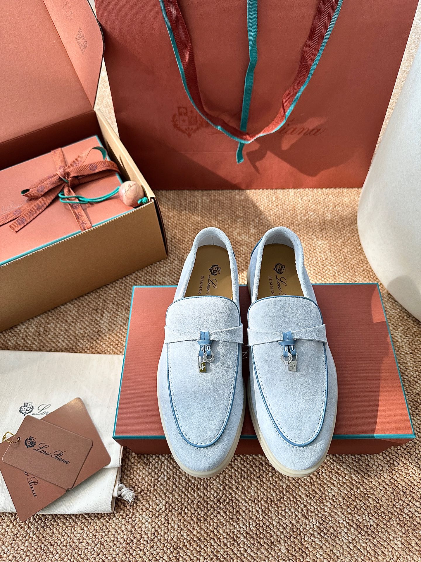NO:694006,Aqua blue, loafers and half slippers, loafers19860909水蓝色,乐福鞋半拖,loafers,Women's Shoes