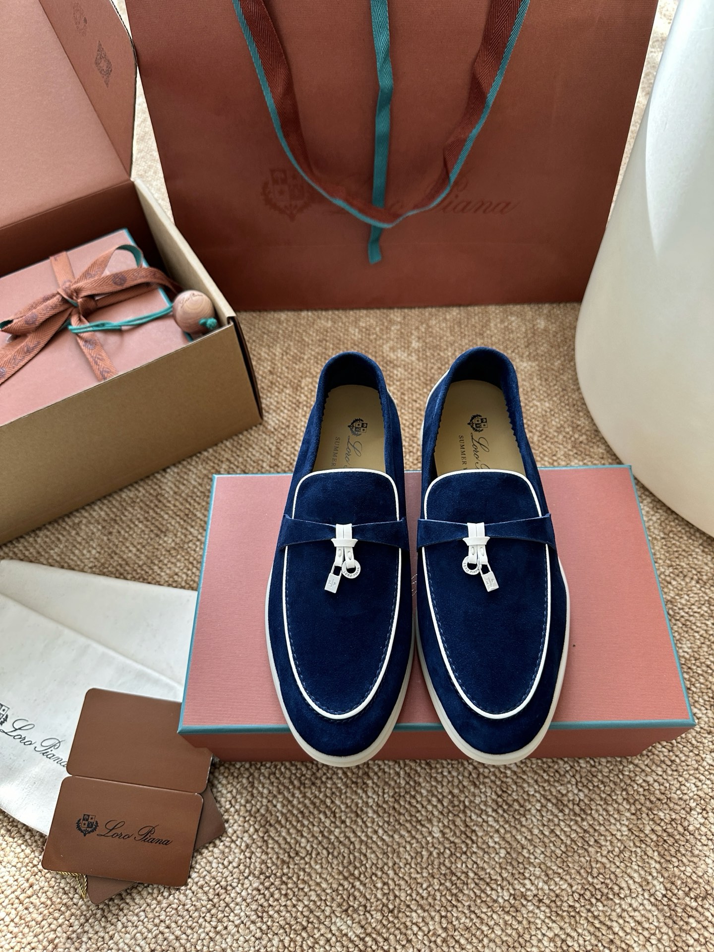 NO:694040,Dark blue, half-flop loafers, loafers19860909深蓝色,乐福鞋半拖,loafers,Women's Shoes