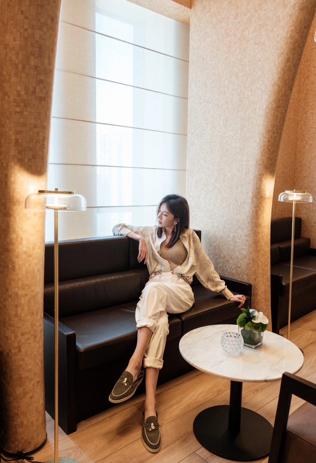 NO:694059,-Blogger matching demonstration, loafers and half slippers, loafers19860909-博主搭配示范,乐福鞋半拖,loafers,Women's Shoes