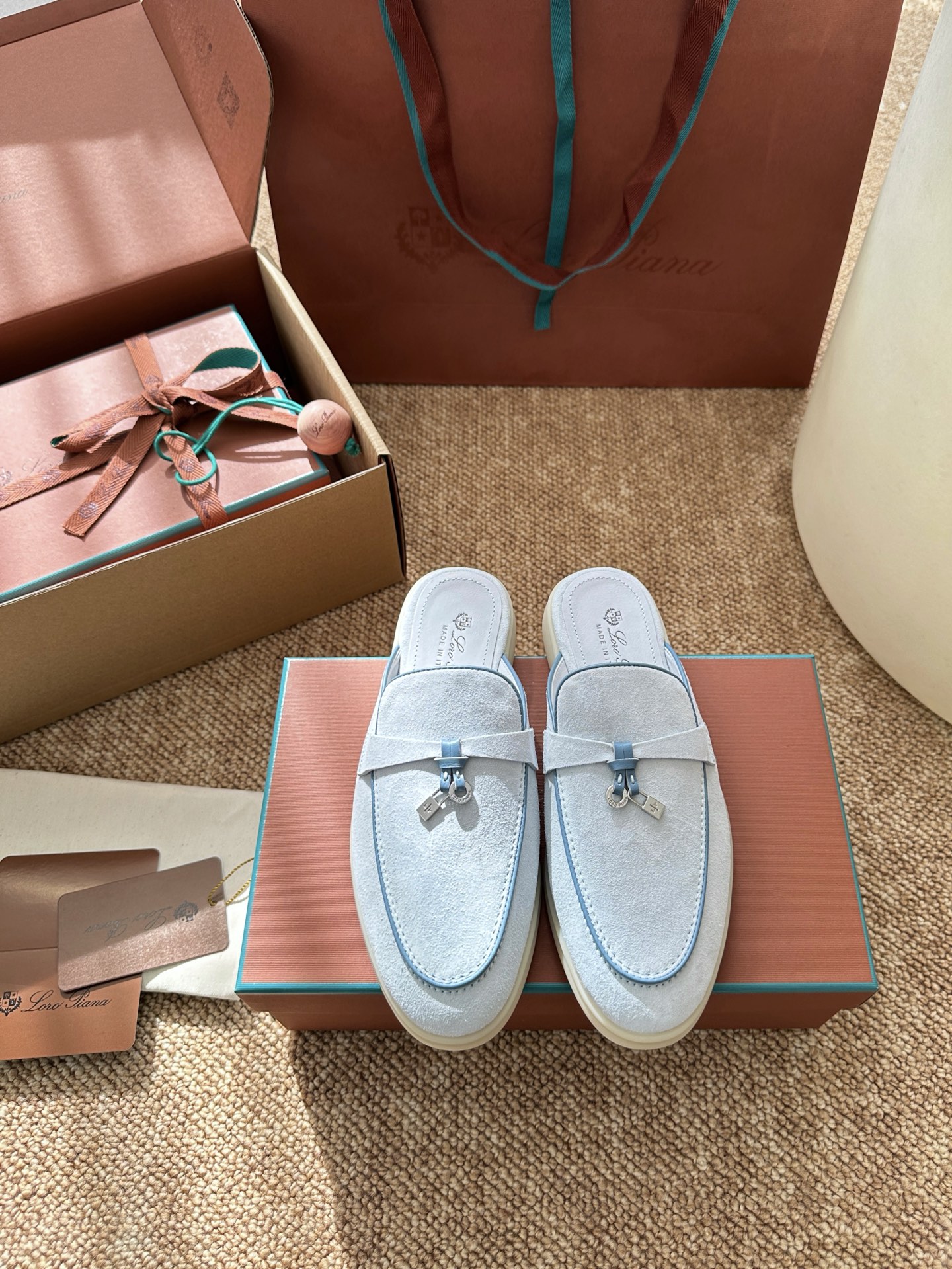 NO:693890,Aqua blue, loafers and half slippers, loafers19860909水蓝色,乐福鞋半拖,loafers,Women's Shoes