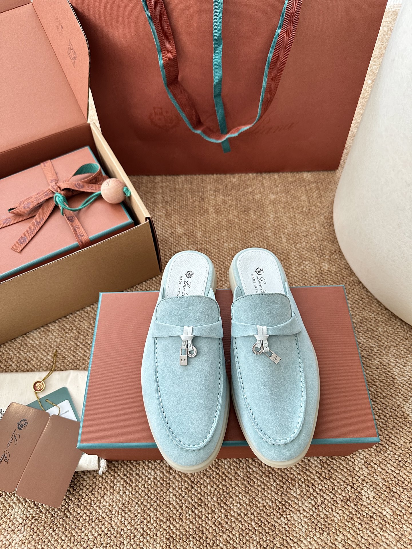 NO:693915,Light cyan, loafers and half slippers, loafers19860909淡青色,乐福鞋半拖,loafers,Women's Shoes
