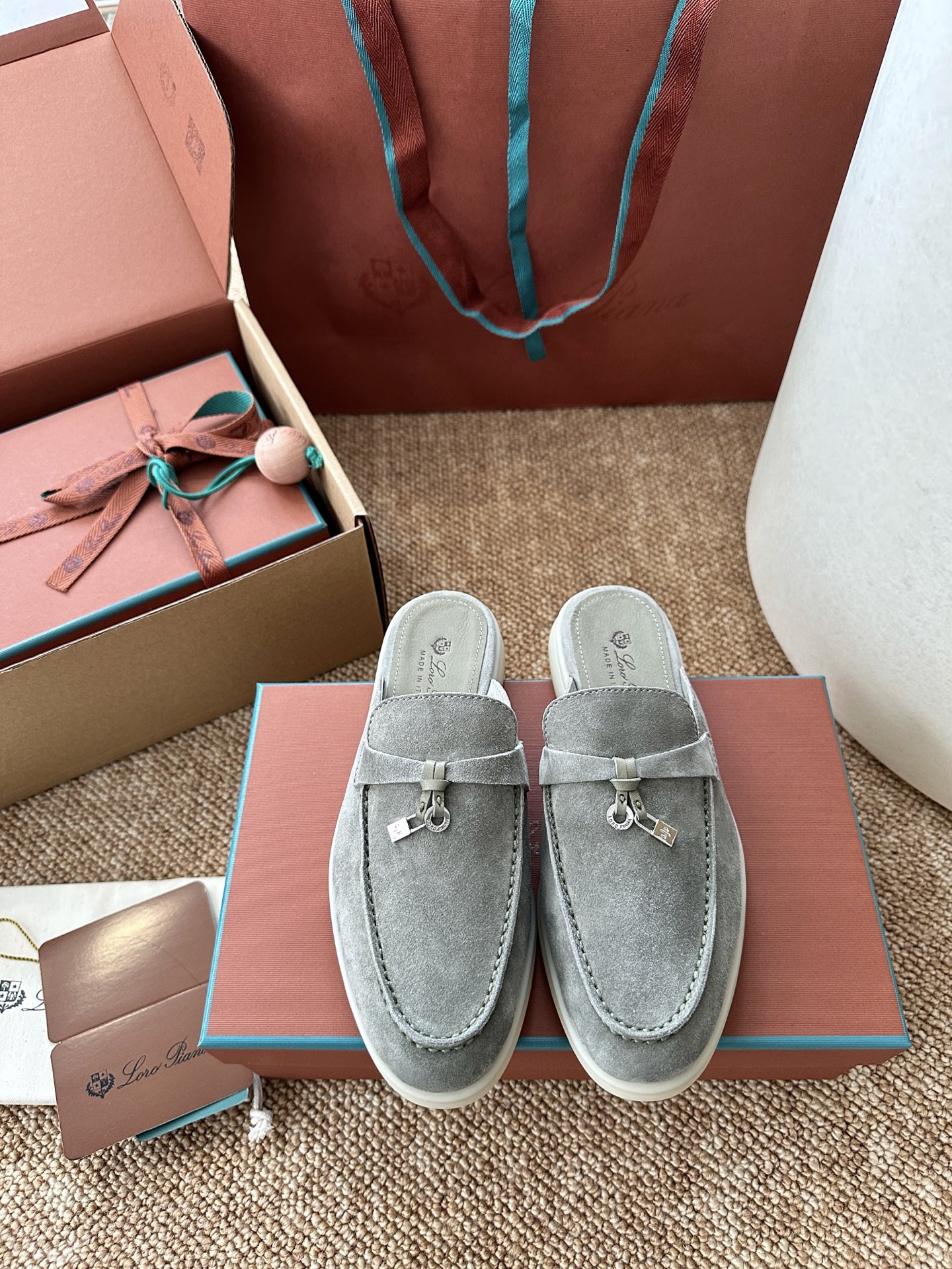NO:693942,Gray green, loafers and half slippers, loafers19860909灰绿色,乐福鞋半拖,loafers,Women's Shoes