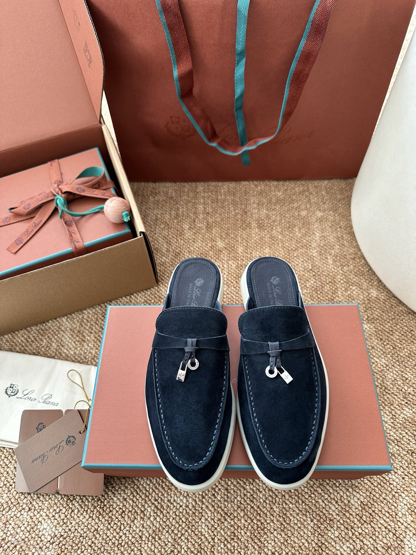 NO:693931,Dark blue, loafers and half slippers, loafers19860909墨蓝色,乐福鞋半拖,loafers,Women's Shoes