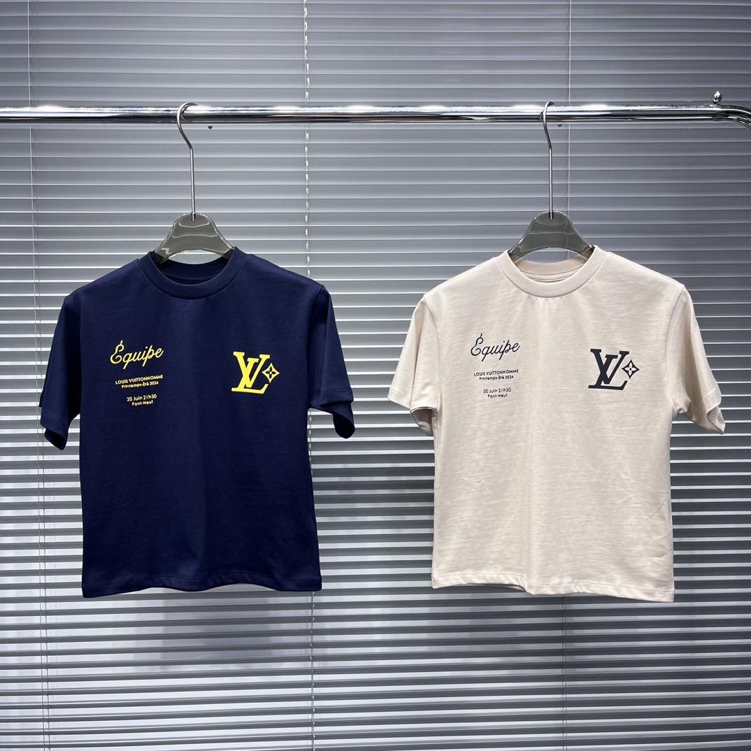 Louis Vuitton Sklep
 Odzież T-Shirt Drukowanie Kolekcja wiosenno-letnia Krótki rękaw