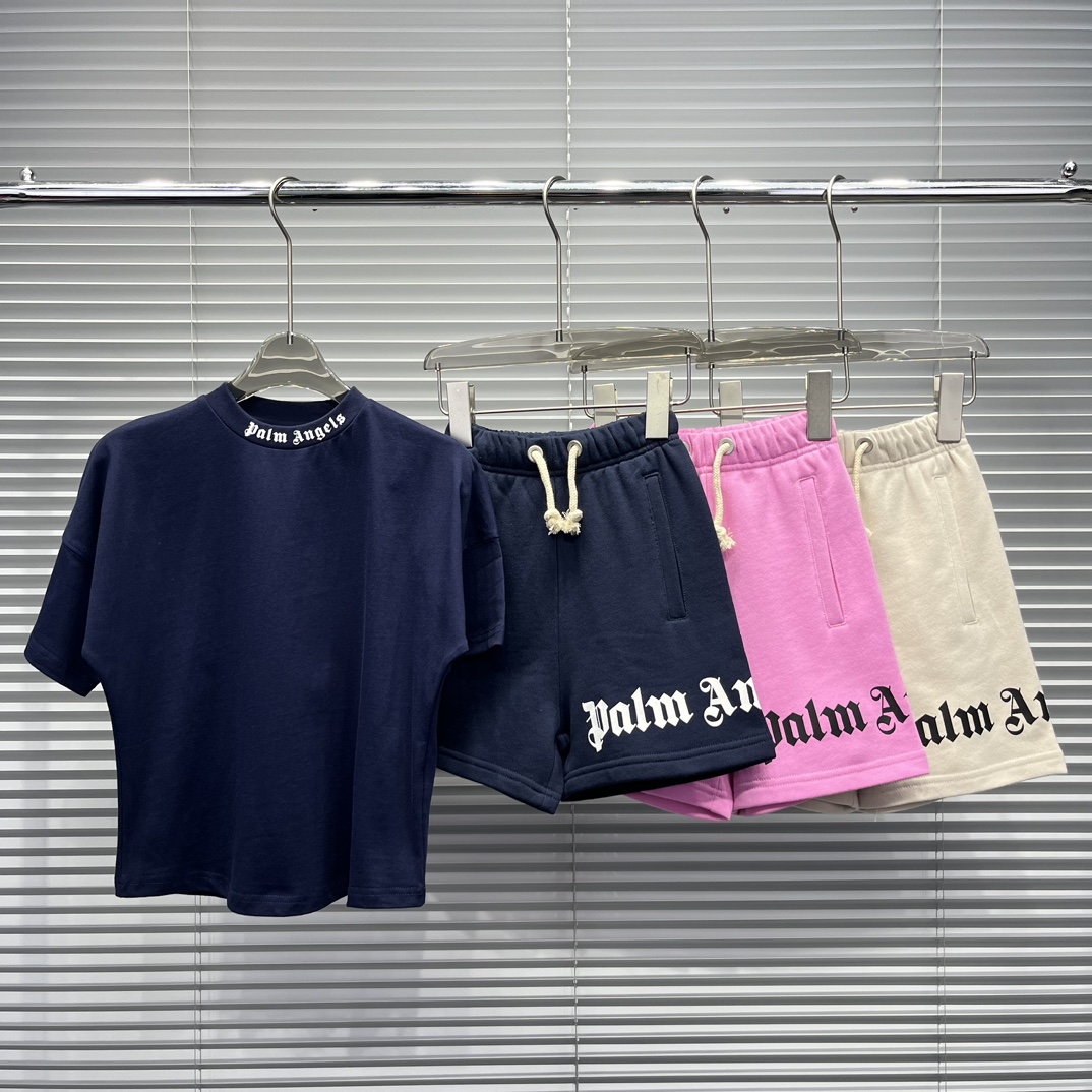 Camiseta de manga corta, pantalones cortos, en stock, camiseta de manga corta holgada de la marca de moda Palm Angels, …