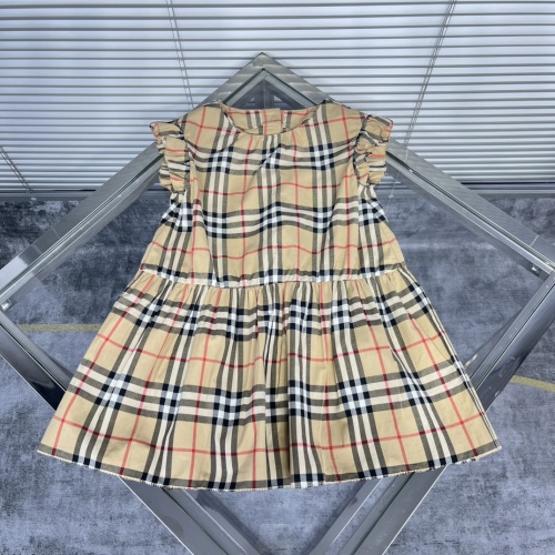 Burberry Kids' Classic Check Cotton Dress, Size 100-150, Beige 1 Burberry Kids' Classic Check Cotton Dress, Size 100-150, Beige