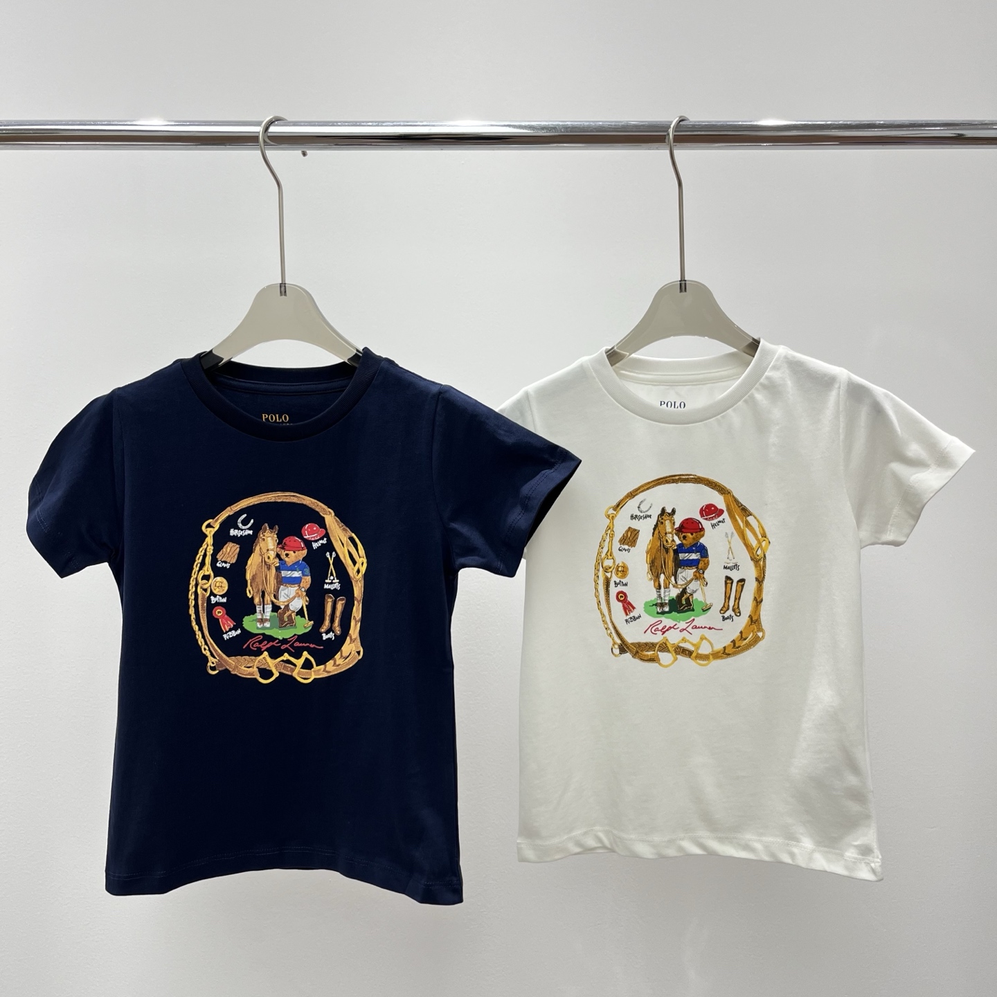 Camiseta de manga corta, nueva camiseta de manga corta, azul marino, blanco, tallas 100-160