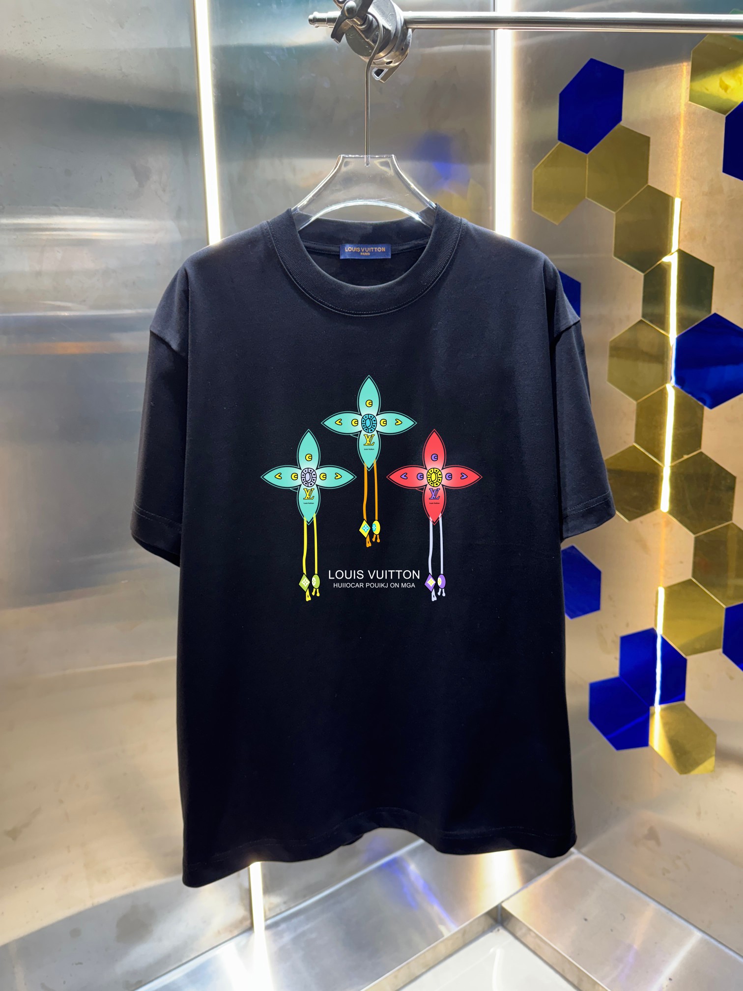 P70 Loui * Louis LV * 2026 principios de primavera nueva camiseta de manga corta peso pesado personalizado tecnología d…