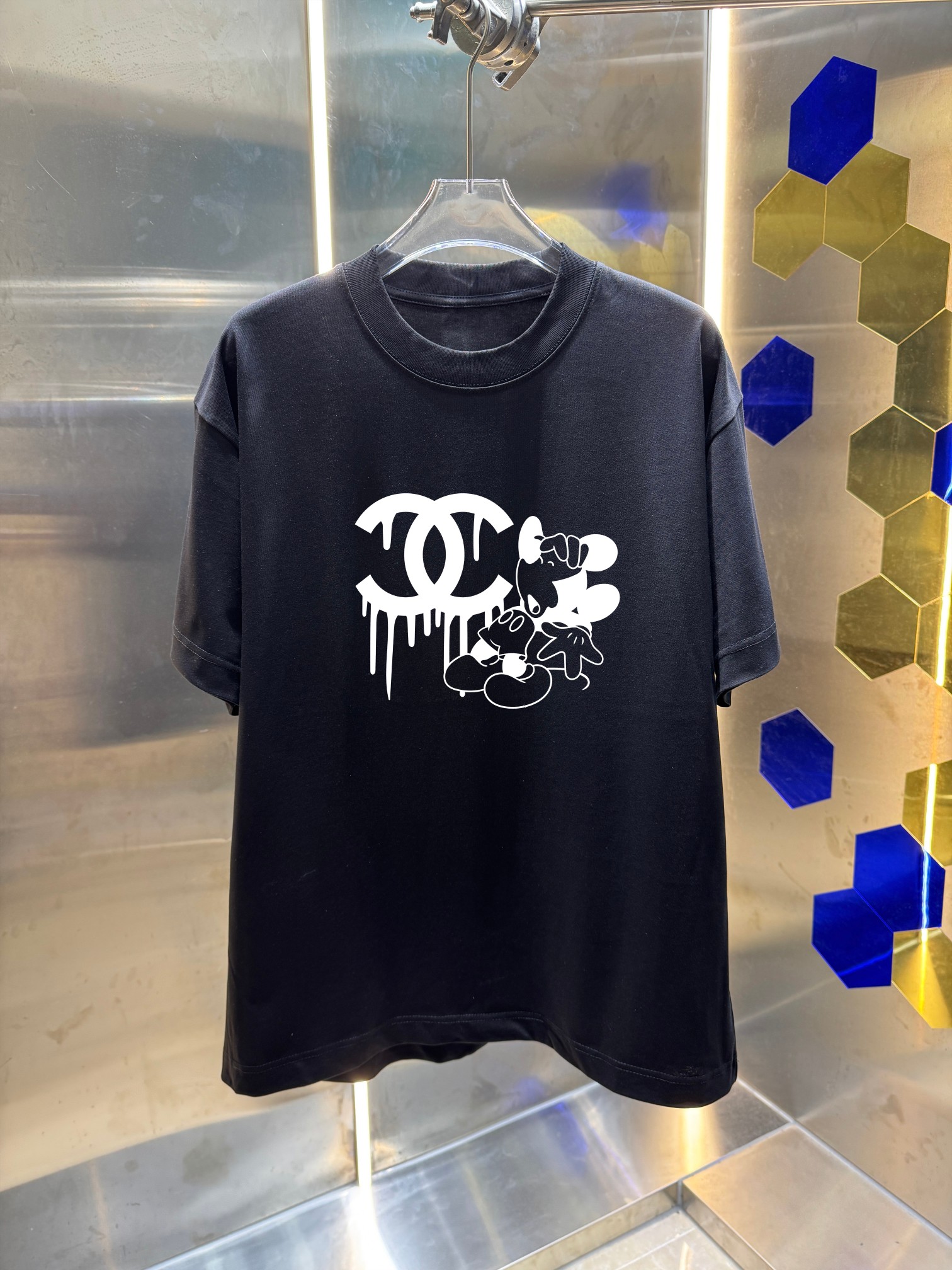 P80 2026SS primavera/verano de alta calidad CHANEL Chanel camiseta de cuello redondo de manga corta, nueva primavera/ve…