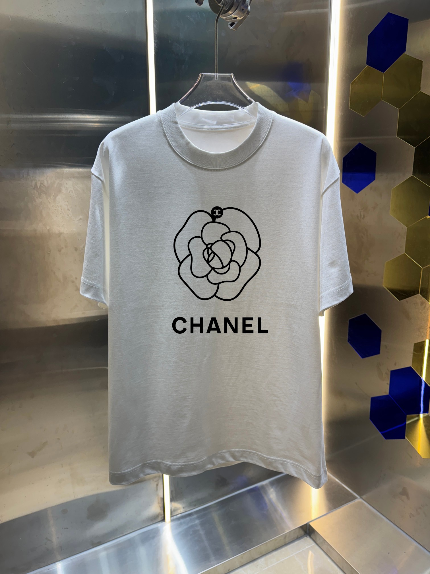 P80 2026SS primavera/verano de alta calidad CHANEL Chanel camiseta de cuello redondo de manga corta, nueva primavera/ve…