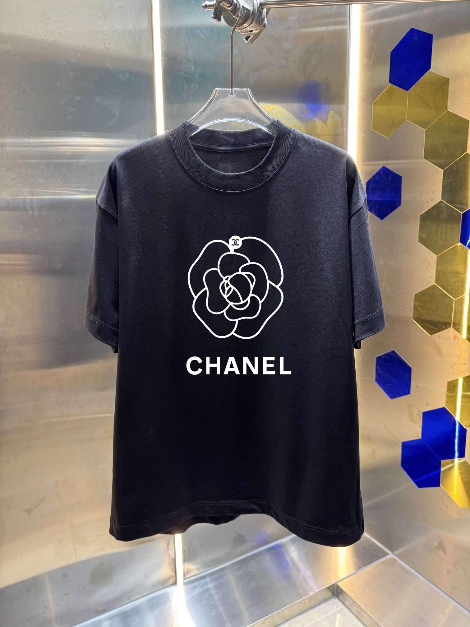 P80 2026SS primavera/verano de alta calidad CHANEL Chanel camiseta de cuello redondo de manga corta, nueva primavera/ve…