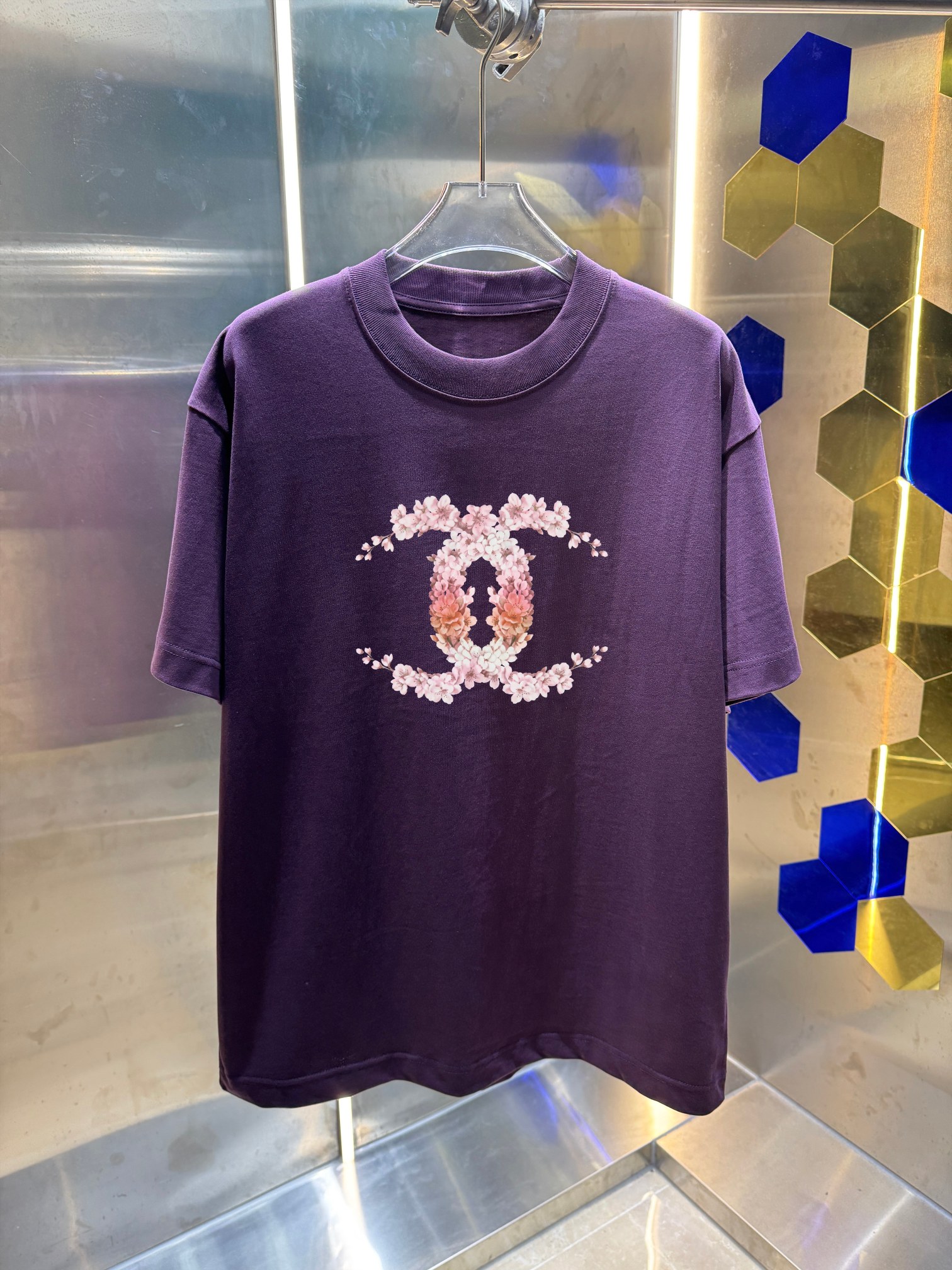 P80 2026SS primavera/verano de alta calidad CHANEL Chanel camiseta de cuello redondo de manga corta, nueva primavera/ve…