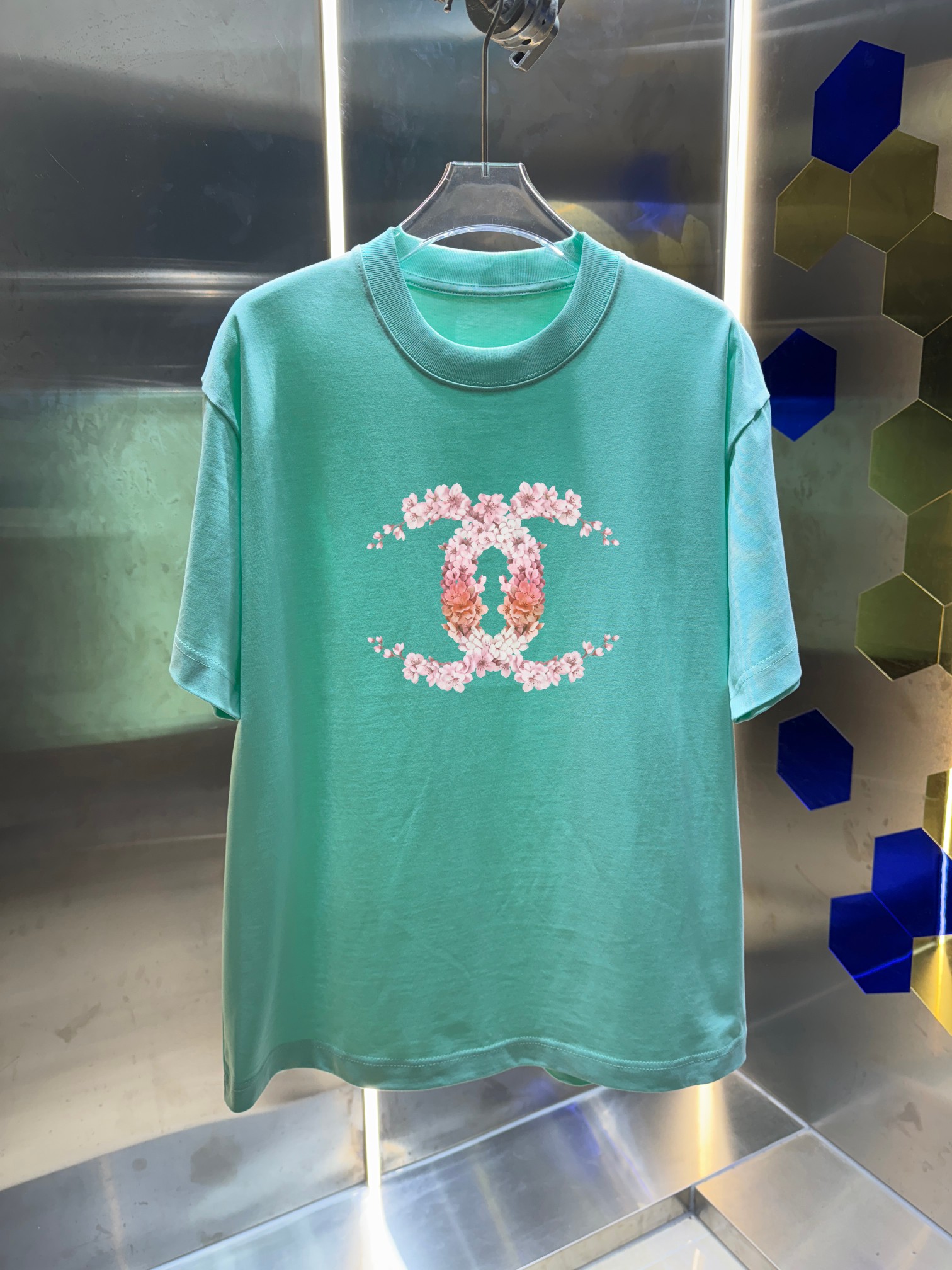 P80 2026SS primavera/verano de alta calidad CHANEL Chanel camiseta de cuello redondo de manga corta, nueva primavera/ve…