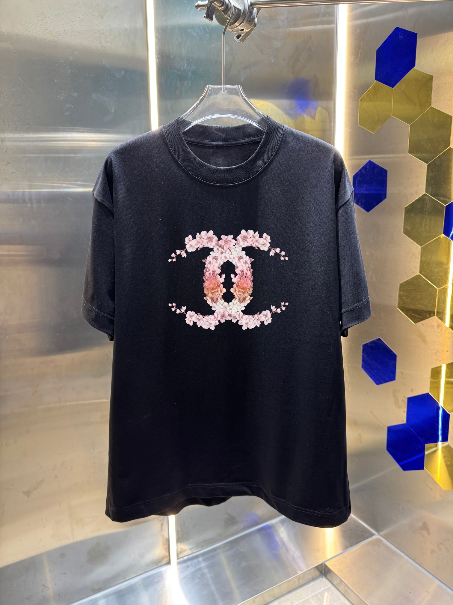 P80 2026SS primavera/verano de alta calidad CHANEL Chanel camiseta de cuello redondo de manga corta, nueva primavera/ve…