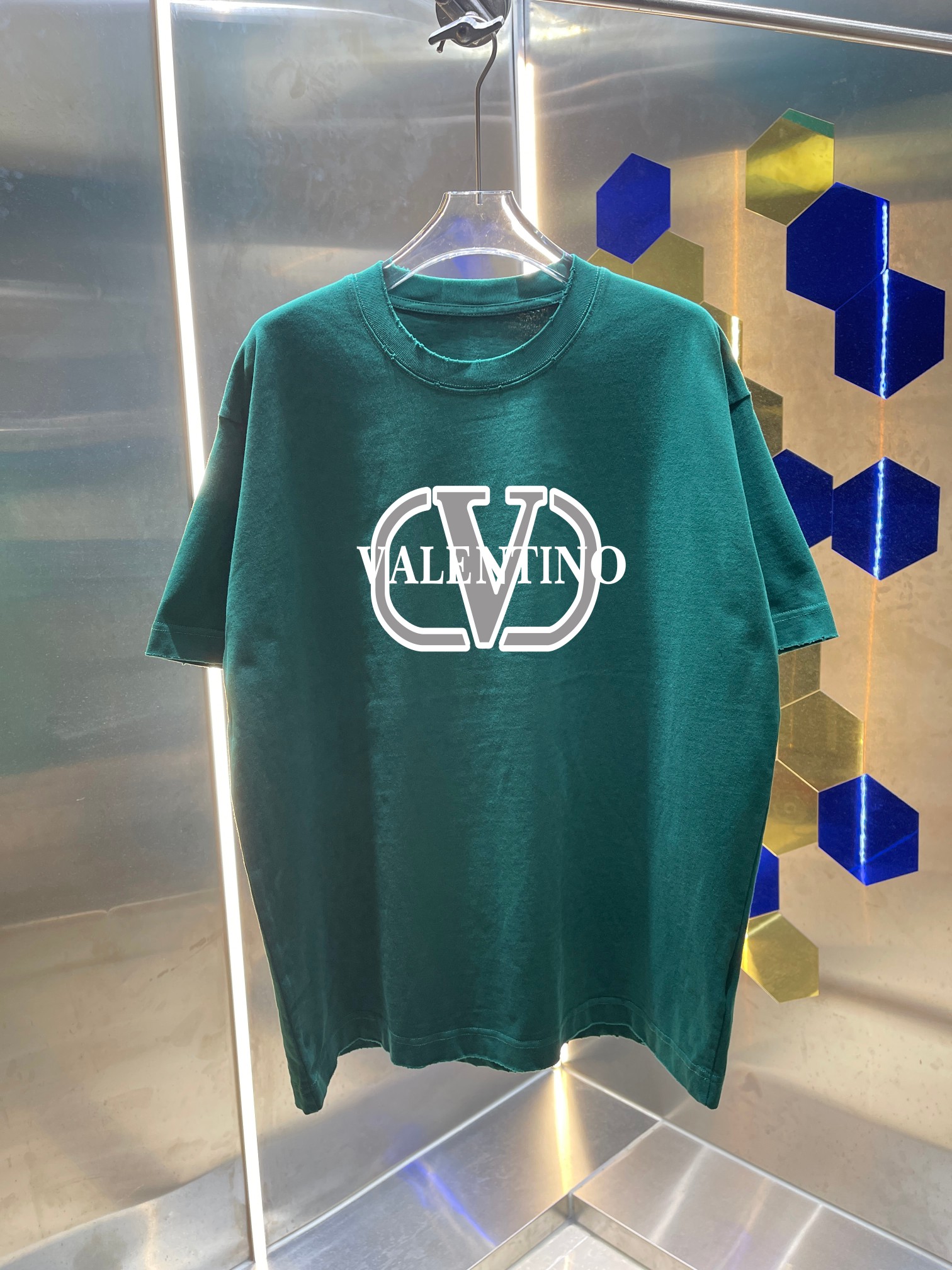 P90 VALENTIN* Valentino* Nueva temporada primavera/verano 2026, camiseta de cuello redondo de manga corta de …