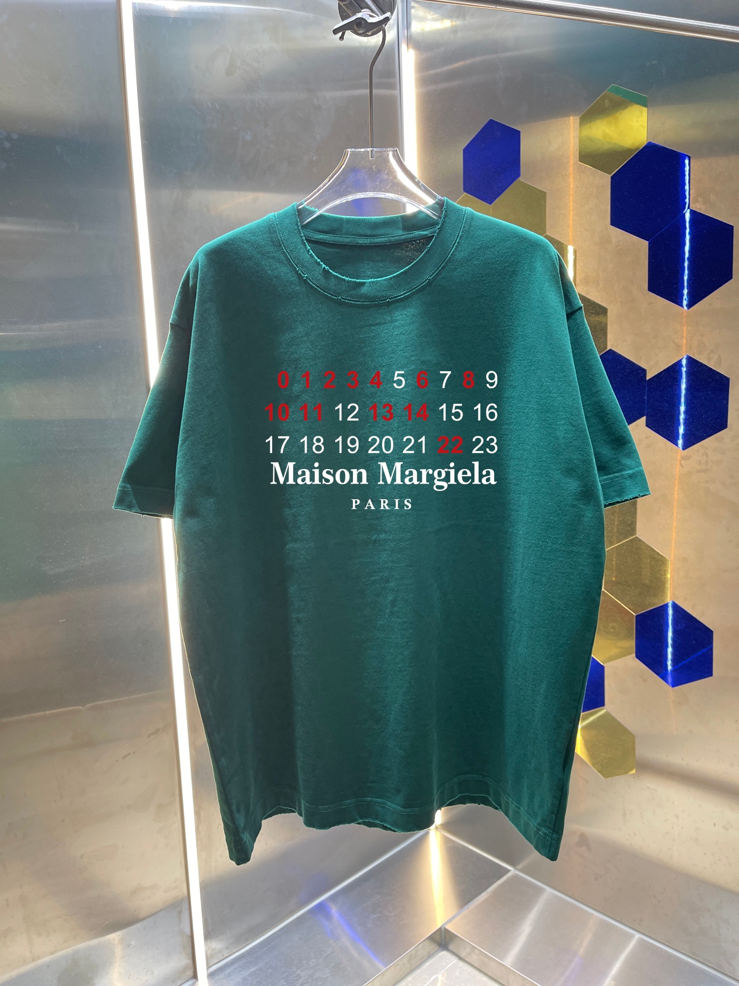 P90 MM6 Maison Margiela* Nueva temporada primavera/verano 2026, camiseta de cuello redondo y manga corta de 320 g con l…