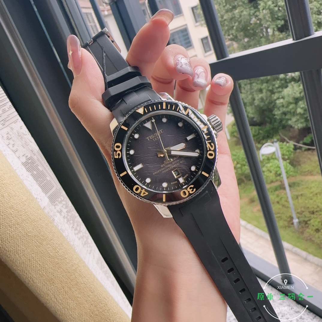 티쏘 씨스타 1000 다이버 오토매틱 남성 시계 T120 45532 이미지 3