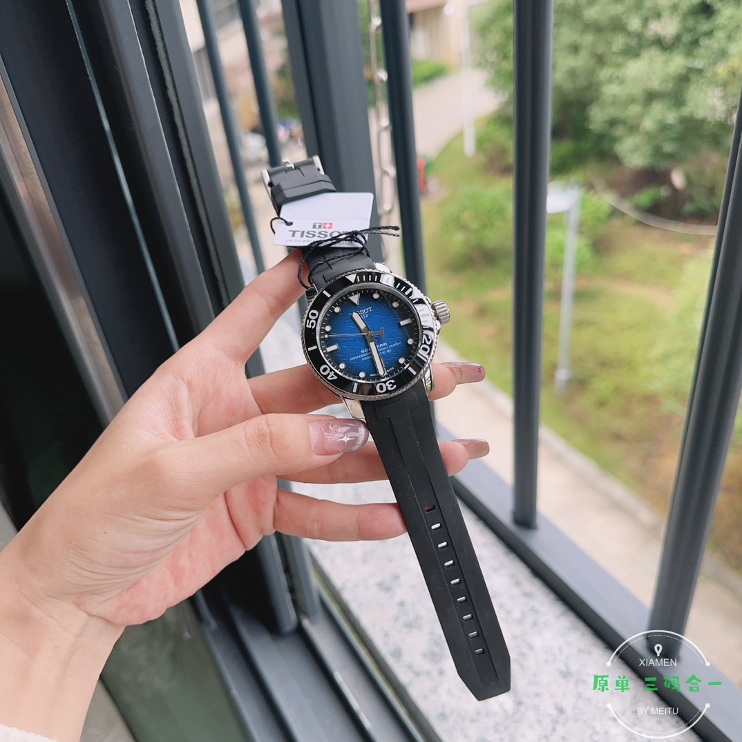 티쏘 씨스타 1000 다이버 자동 남성 시계 T120 이미지 6