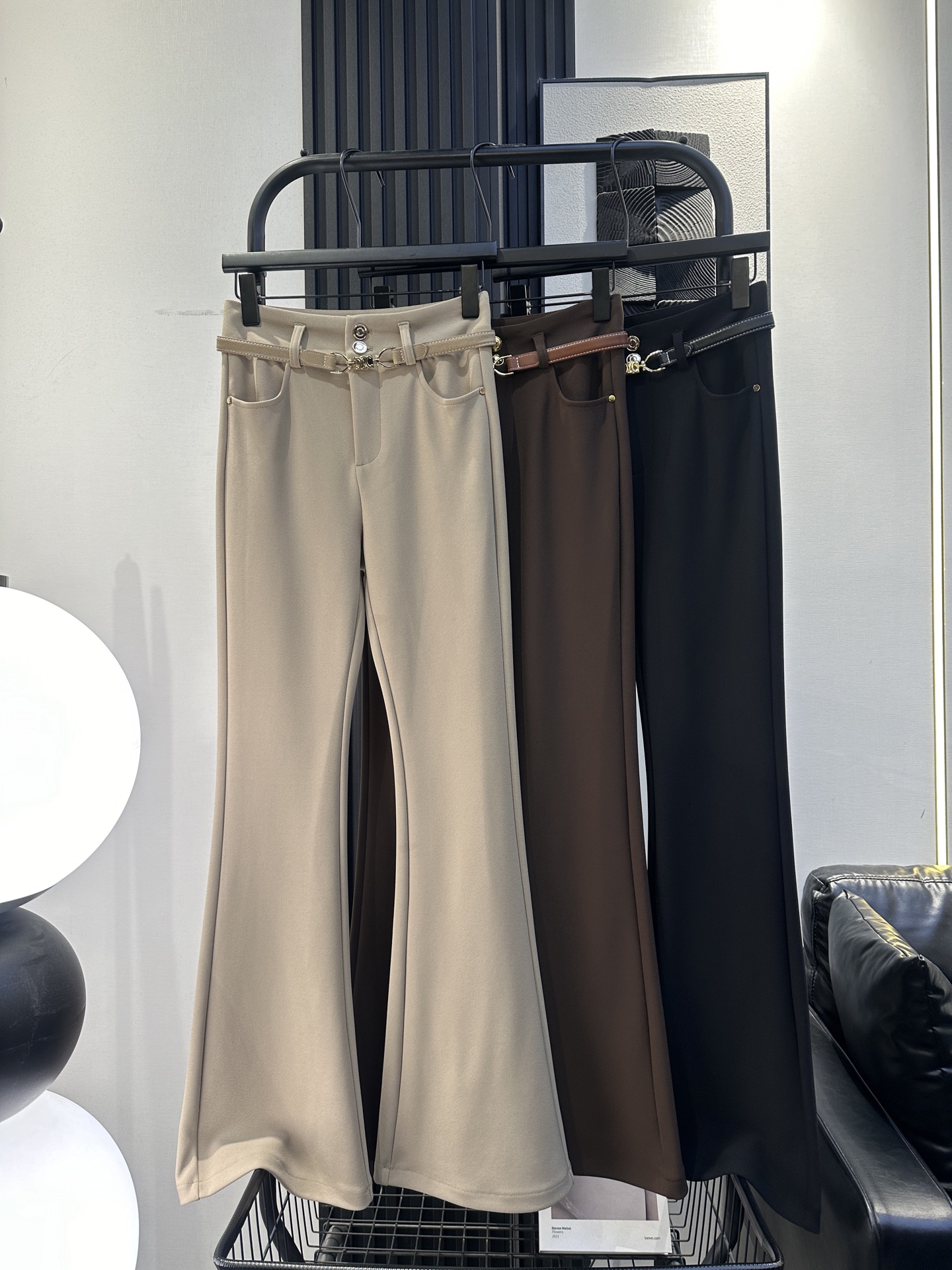 Celine Belted Micro Flare Pants