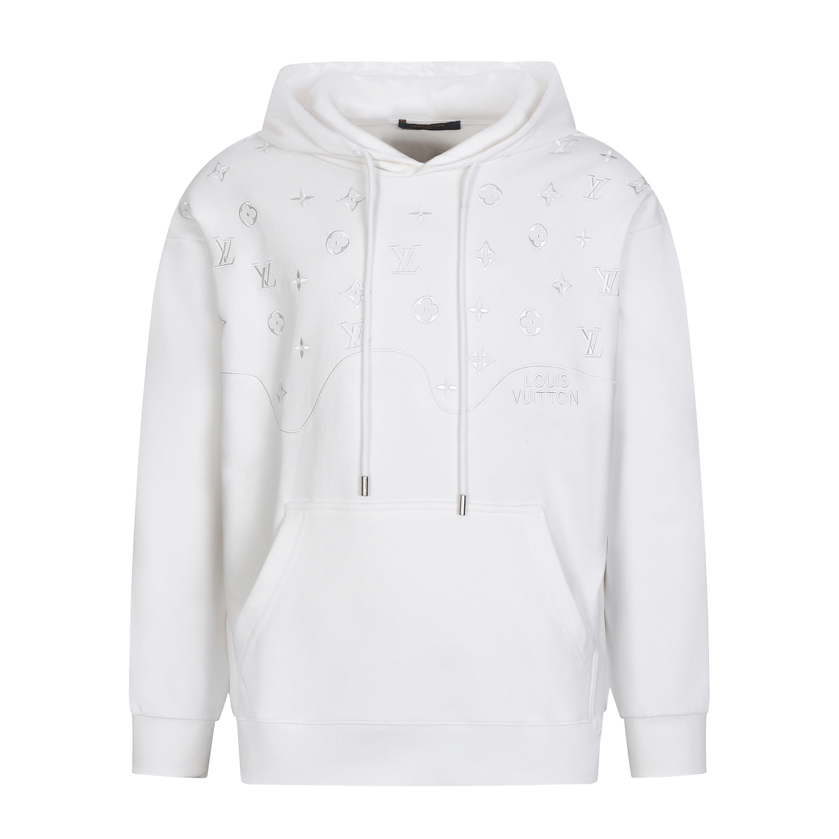 Louis Vuitton 25ss胸前半身满花数码刺绣logo连帽 Louis Vuitton 25ss胸前半身满花数码刺绣logo连帽