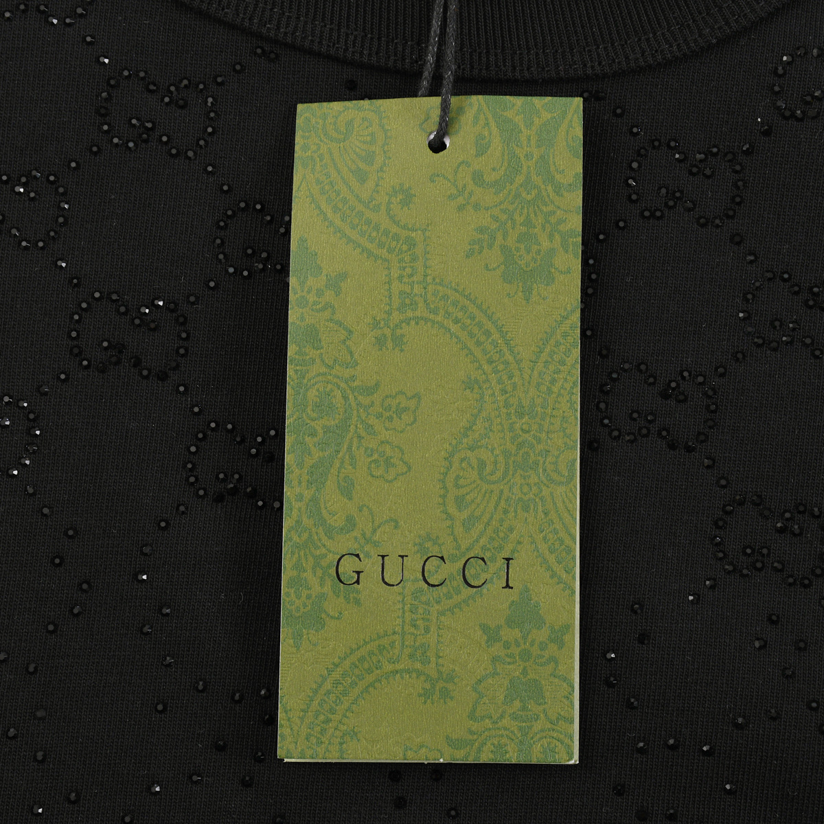 Gucci/古驰 26ss 满天星烫钻短袖 这款黑色短袖T恤-Top High Quatity Cheap Sneakers Fashion Clothing Clothes Bags handbags Shoes of all Brand wholesale With The best Quality And Beautiful Price from China Factory Chinese suppliers wholesaler seller Gucci/古驰 26ss 满天星烫钻短袖 这款黑色短袖T恤