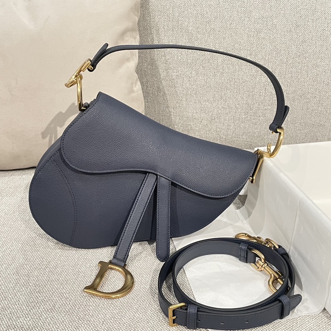 디올 Saddle 25.5cm 블루 소가죽 새들백 레플리카