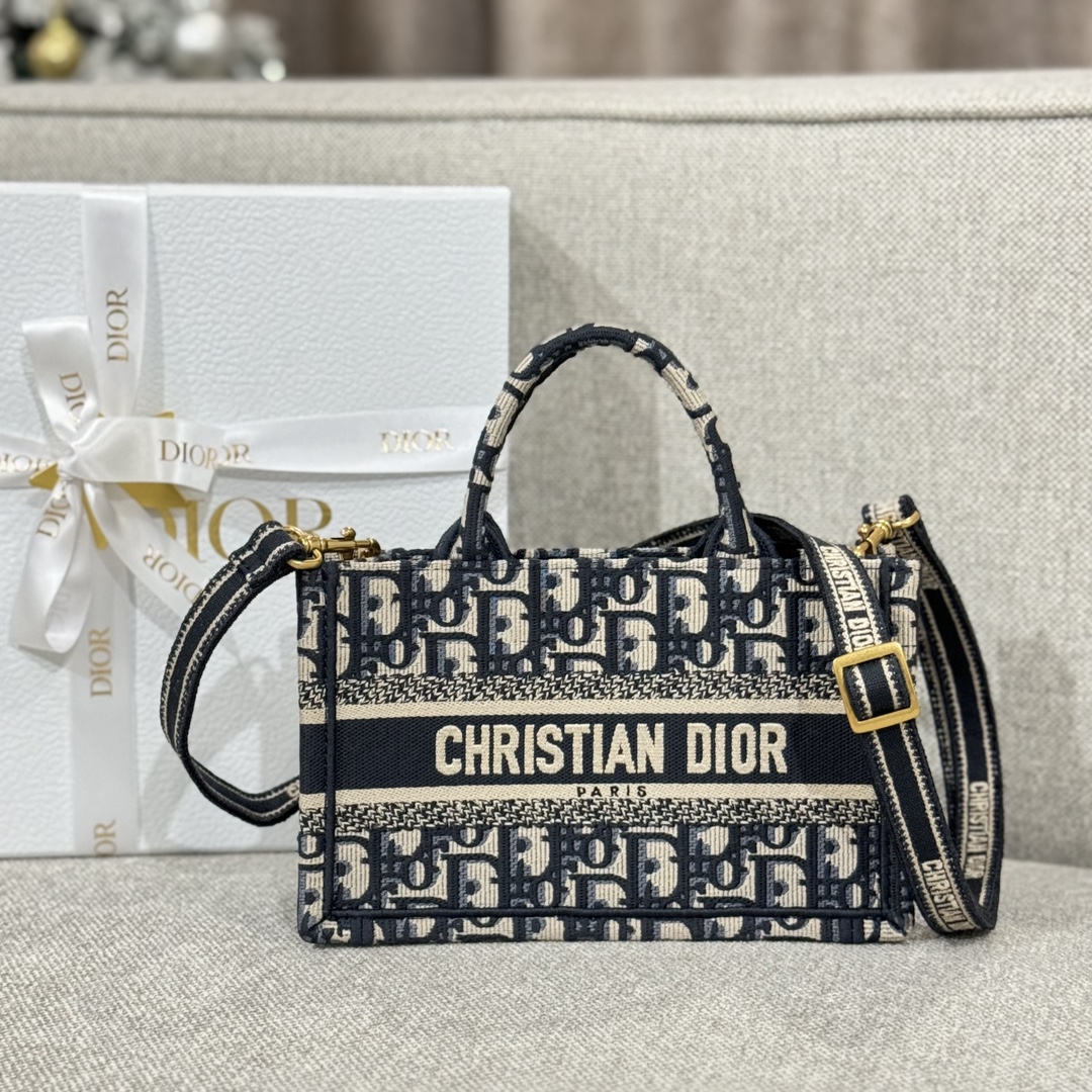 디올 Book Tote 24cm 블루 오블리크 토트백 레플리카