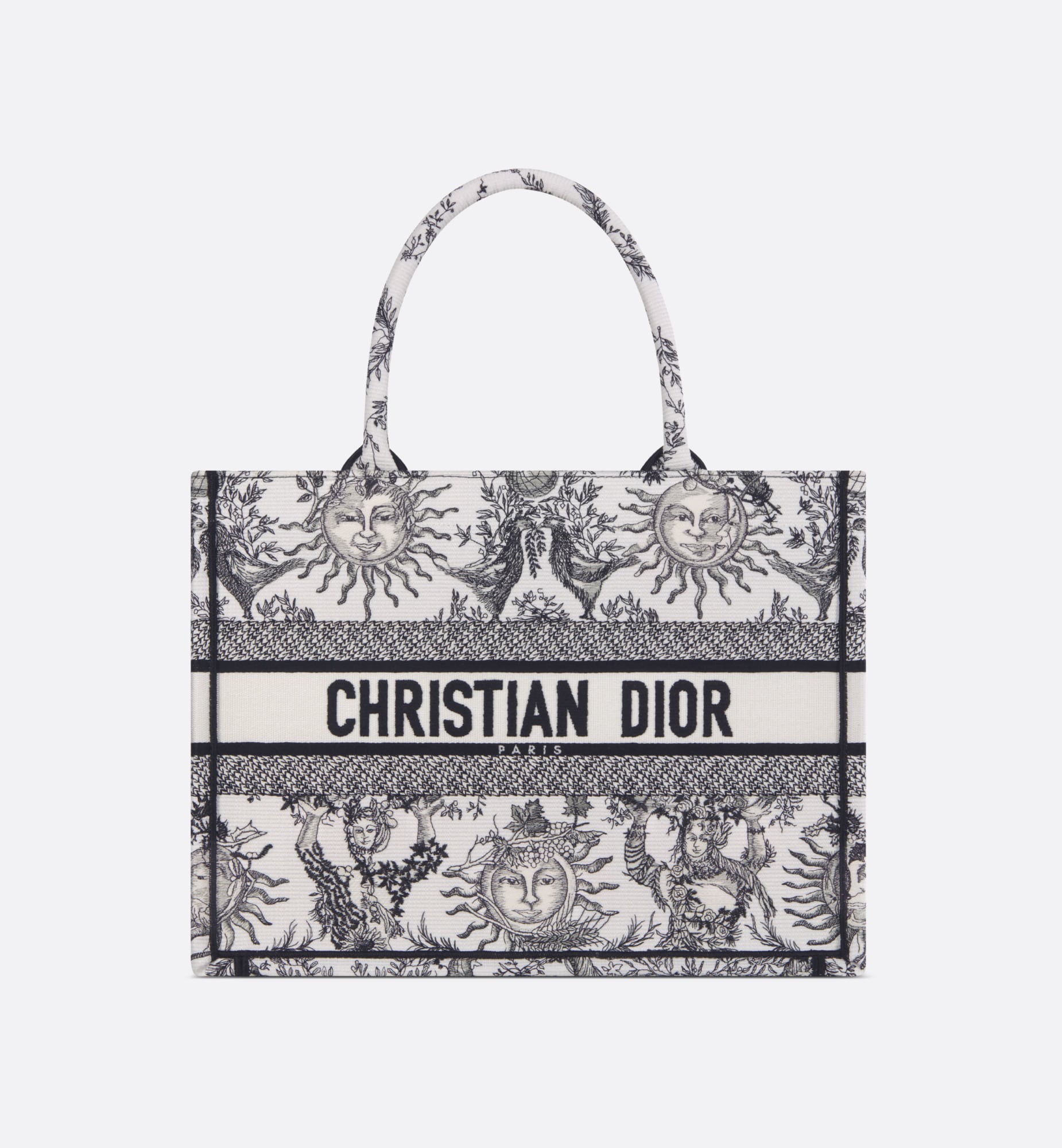디올 Book Tote 36cm 블랙 자수 토트백 레플리카