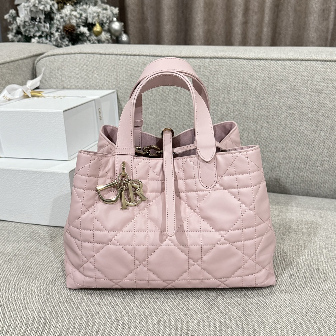 디올 Toujours 28.5cm 핑크 데님 토트백 레플리카
