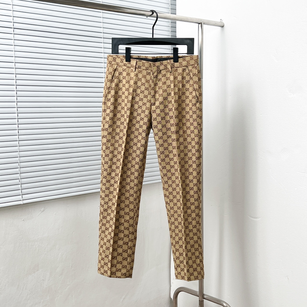 Gucci Broek met Dubbel G Jacquard - Stijlvol en Tijdloos