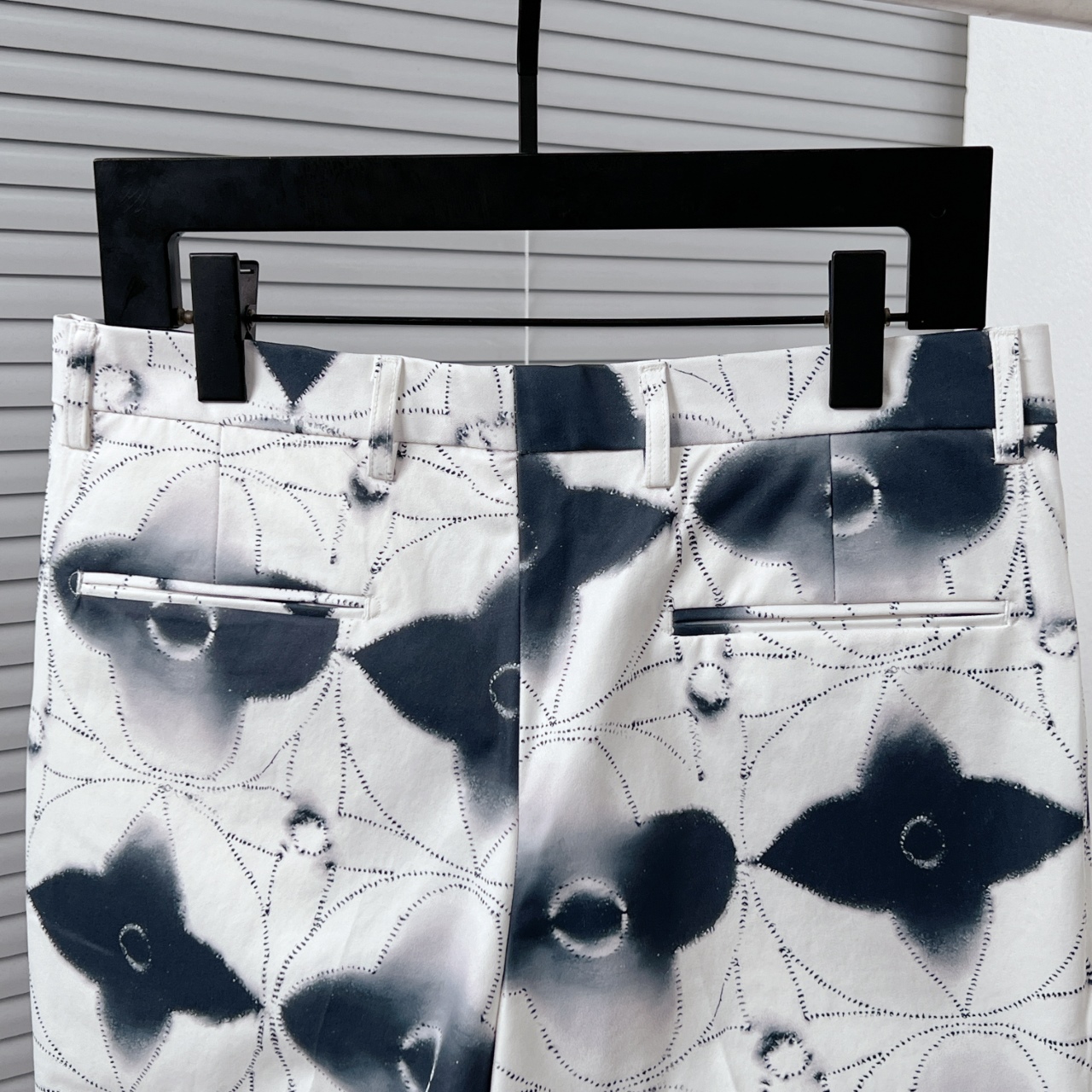 Louis Vuitton Clover Print Trousers, Ink Wash Design, Slim Fit, Elegant Style 5 windows1754335533697 716759720 1083882941