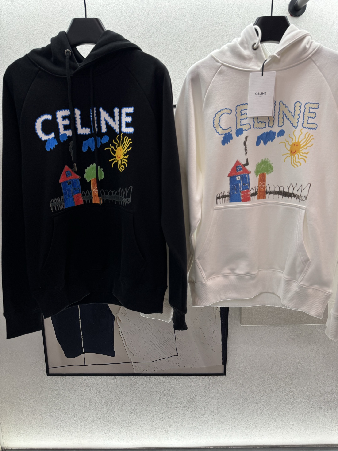 ￼ ❄️2025 Autumn and Winter❄️
！Celin*，卡通图案连帽卫衣，
定制定染纯