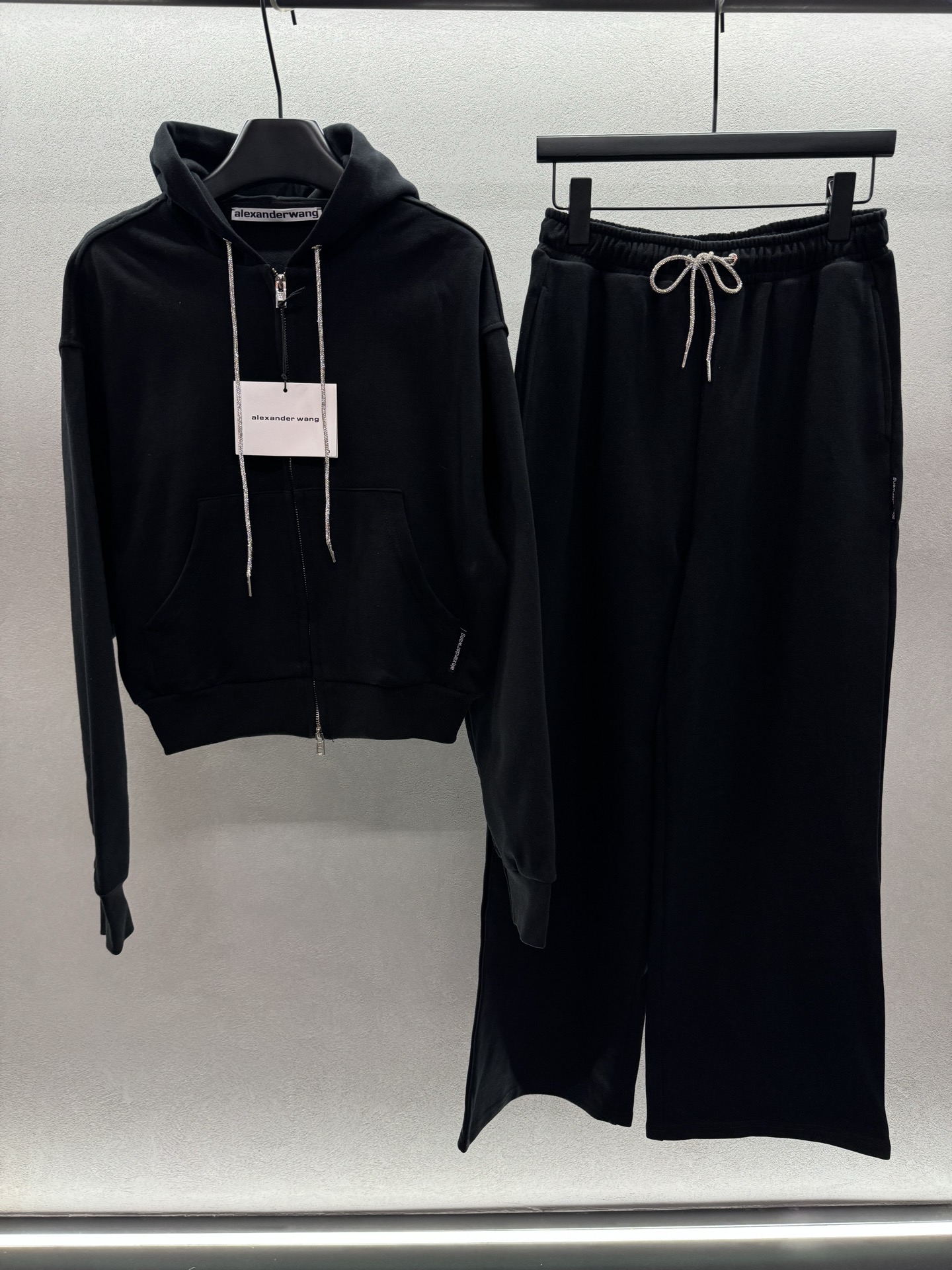 ❄️2025 Autumn and Winter❄️/套！AW大王水钻抽绳套装，yb面料，订制水钻抽绳烫